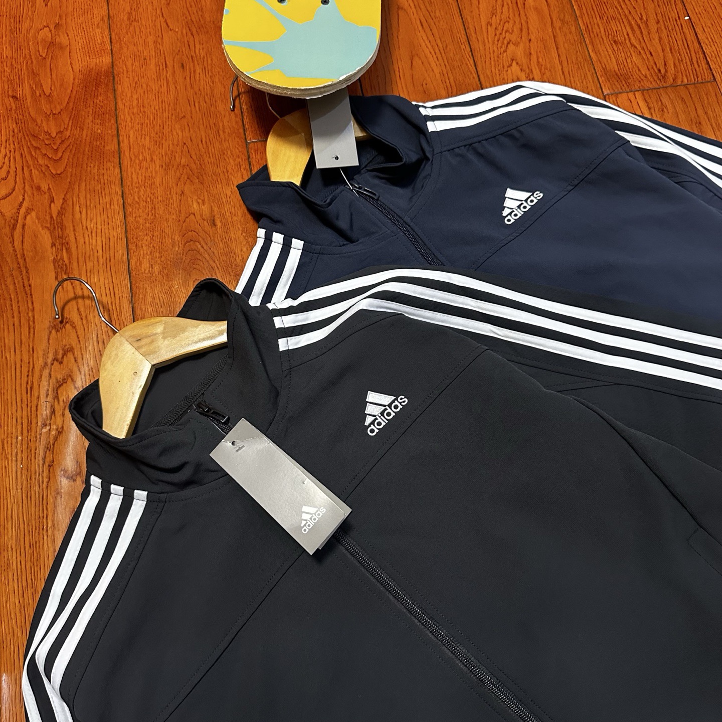 adidas トレーニングジャケット AEROREADY 3ストライプス 通勤カジュアル ブラック ネイビー ダークグレー ポリエステル - 画像 7