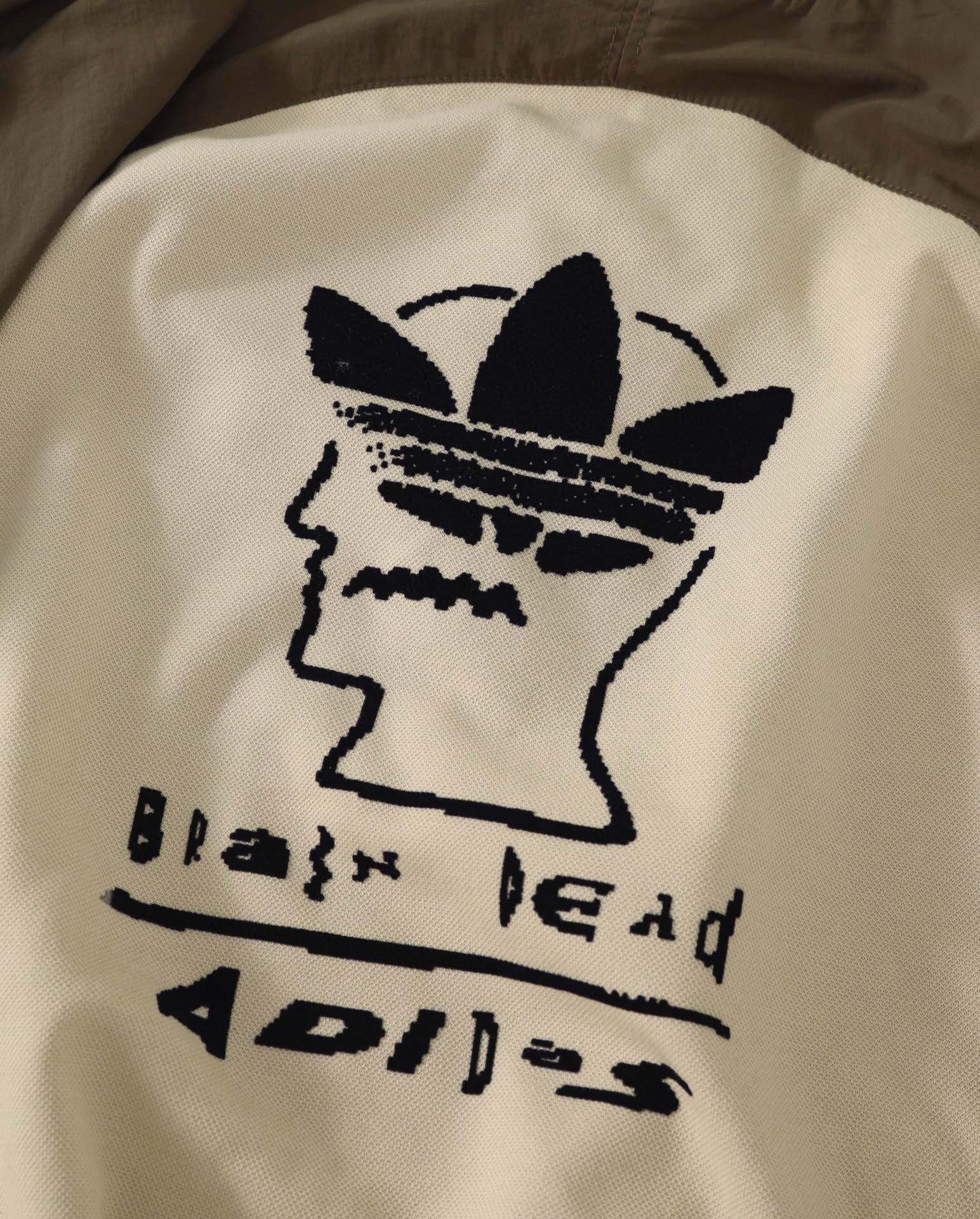 ADIDAS トレフォイル コラボ ジャケット カジュアル ブラックヘッド モデル ロゴ刺繍 ネイビー/ベージュ/オリーブ - 画像 5