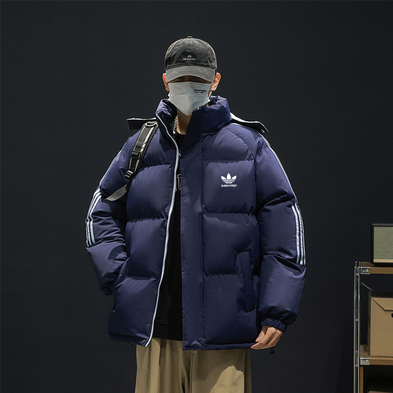 Balenciaga ダウンジャケット 3ストライプデザイン 通勤カジュアル ファッション ブラック ホワイト ネイビー グレー マルチカラー - 画像 6