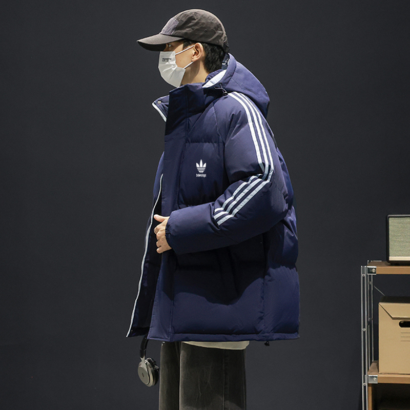 Balenciaga ダウンジャケット 3ストライプデザイン 通勤カジュアル ファッション ブラック ホワイト ネイビー グレー マルチカラー - 画像 7