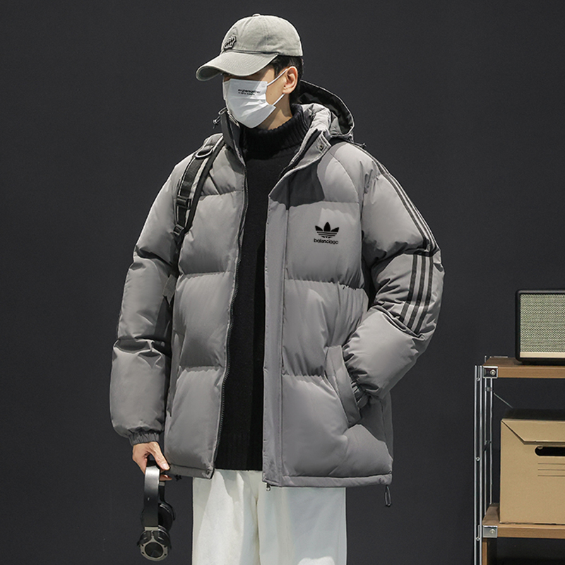 Balenciaga ダウンジャケット 3ストライプデザイン 通勤カジュアル ファッション ブラック ホワイト ネイビー グレー マルチカラー - 画像 8