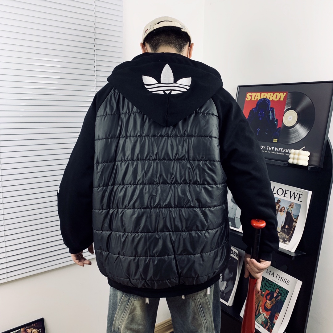 adidas ダウンベスト マウンテンパーカー オーバーサイズ ブラック パーフェクトフィット 軽量 ポリエステル - 画像 3