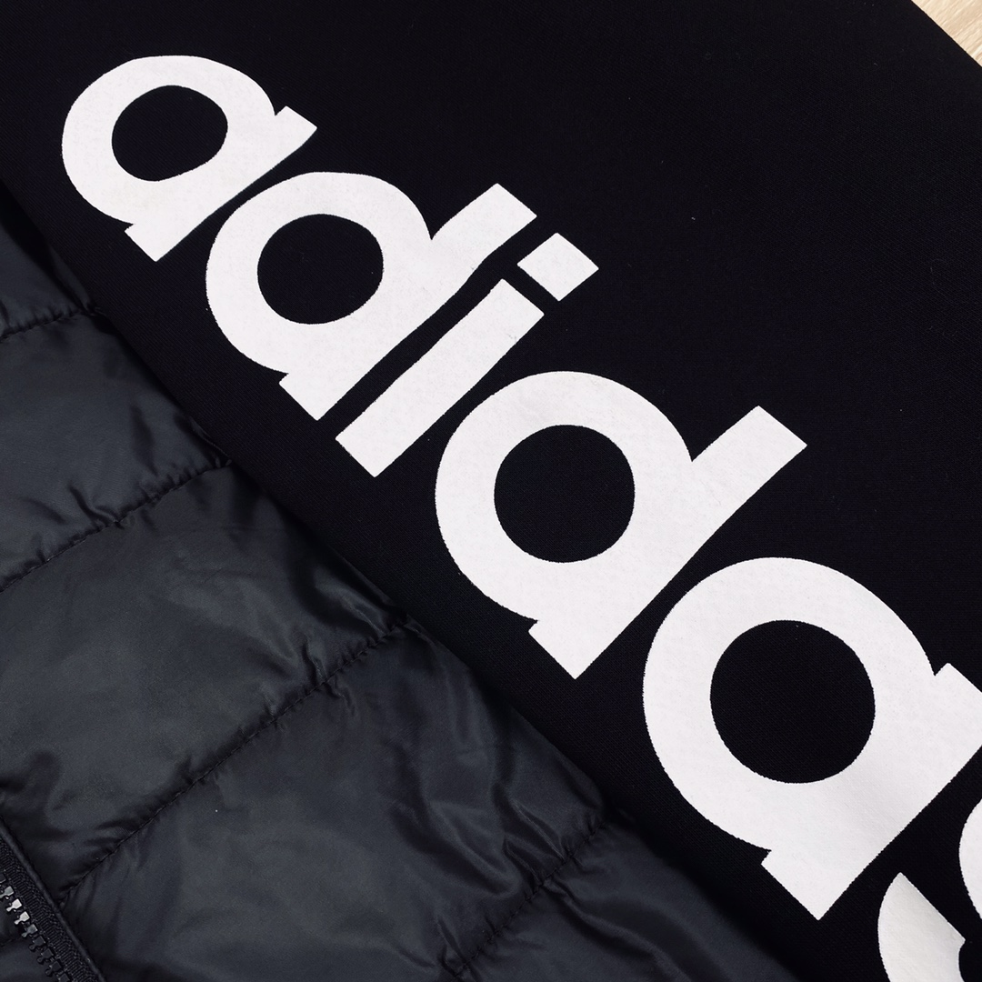 adidas ダウンベスト マウンテンパーカー オーバーサイズ ブラック パーフェクトフィット 軽量 ポリエステル - 画像 7