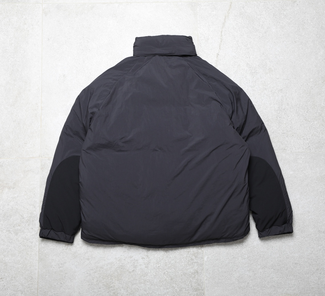 00267 ダウンジャケット 2WAY オーバーサイズ フード付き ブラック｜ベージュ ナイロン - 画像 5