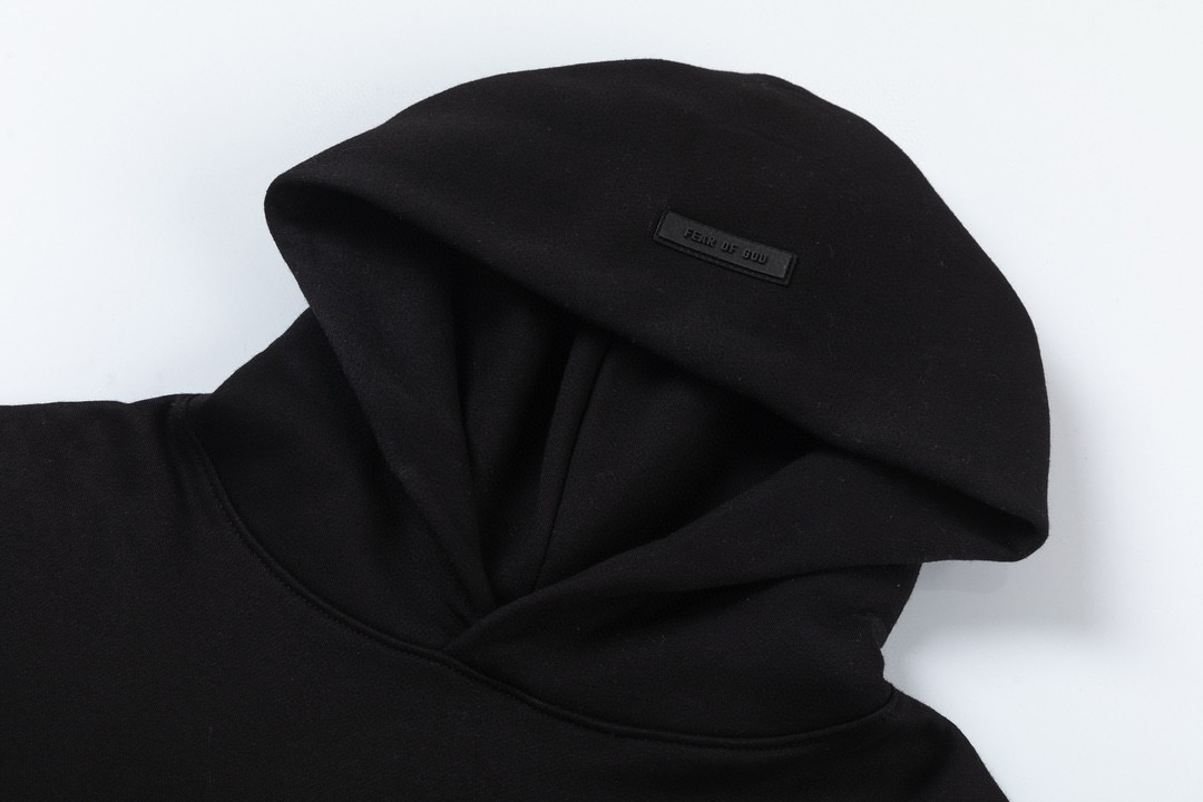 FEAR OF GOD ESSENTIALS パーカー 3本線ロゴ オーバーサイズ デザイン 通勤カジュアル ブラック ホワイト グレー カラー展開 - 画像 3