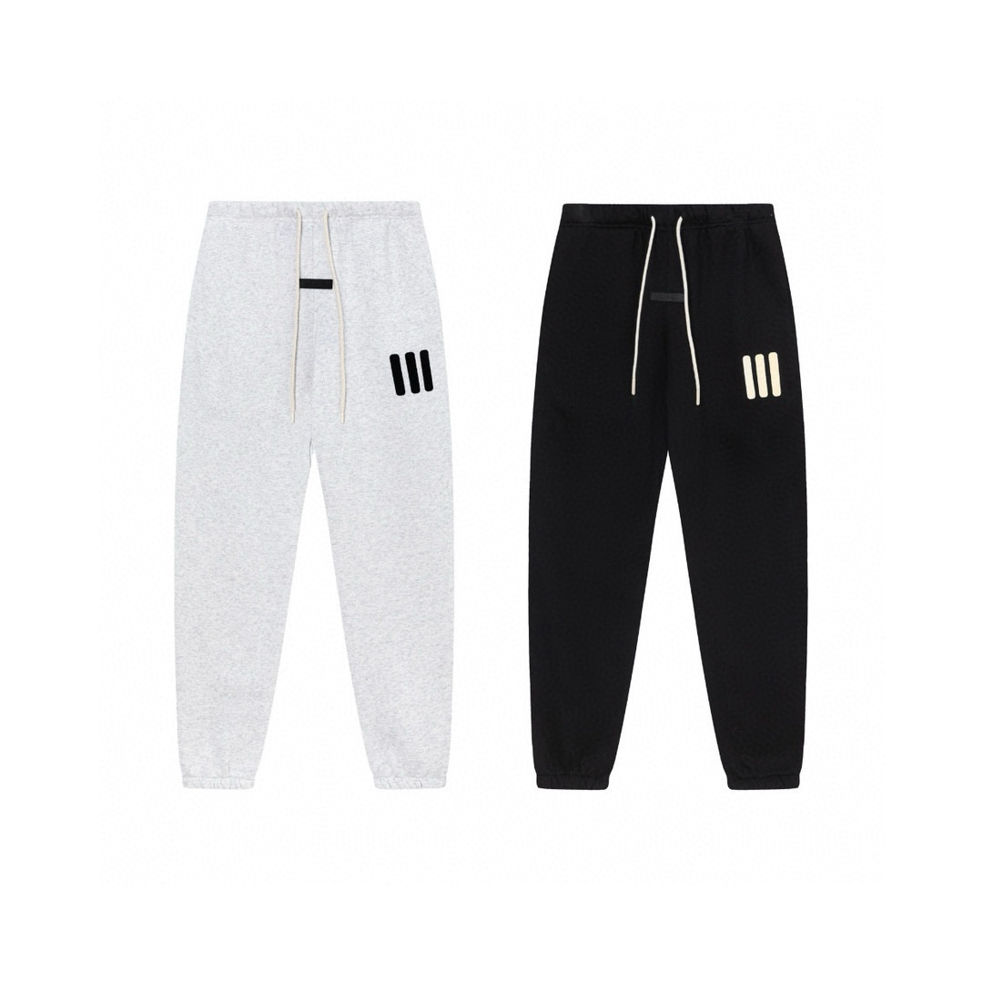 FOG パンツ スウェットパンツ 3本線デザイン カジュアル 通勤 伸縮性 ブラック ホワイト グレー マルチカラー
