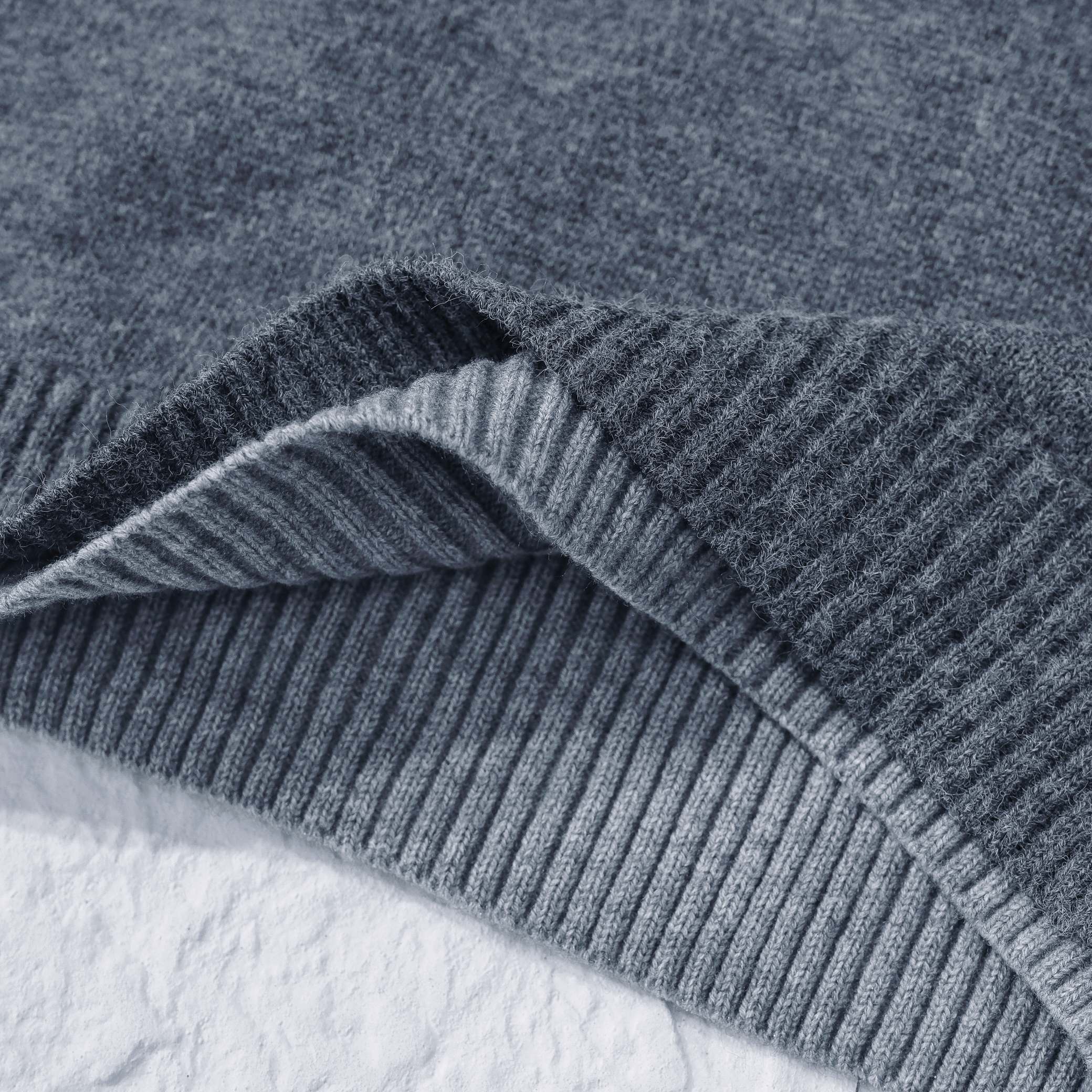 PRADA ニット ジャケット ロゴパッチ付 ポロカラー メンズ ブラック/グレー/ベージュ レザー付き - 画像 9