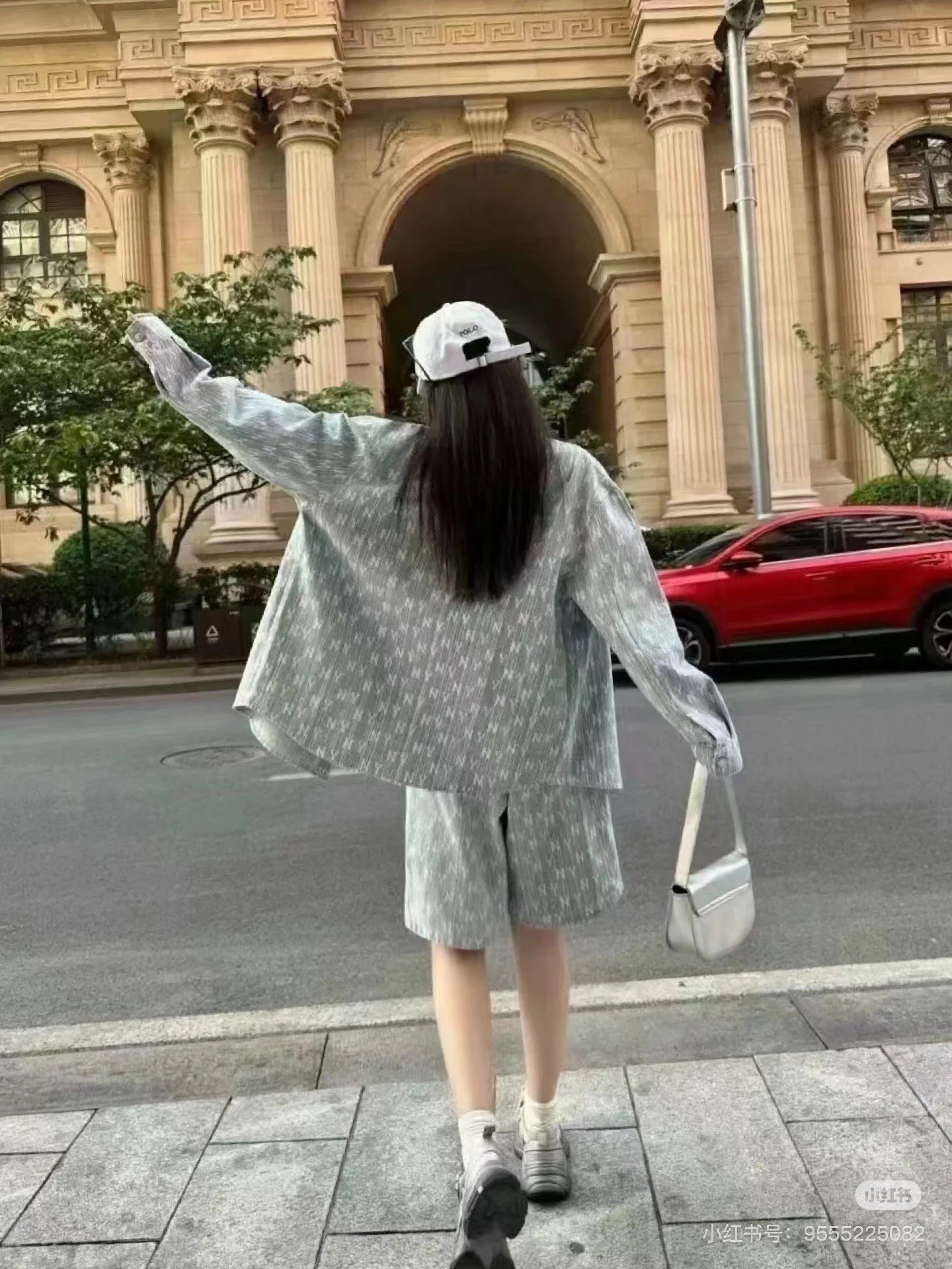 MLB メンズシャツ ロゴプリント オーバーサイズ 2WAYカジュアル ブルー｜ホワイト レーヨン混 - 画像 2