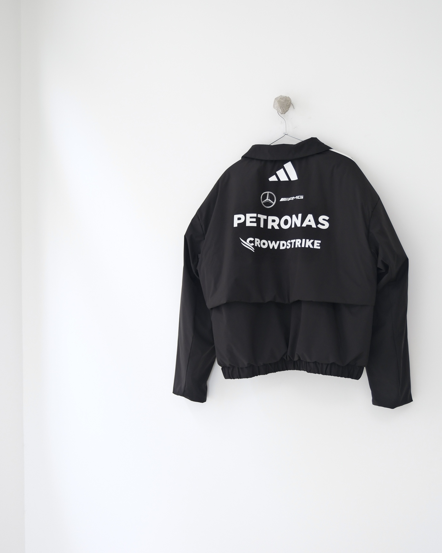 ADIDAS メルセデスAMG F1 チームジャケット レーシングウエア パーカー ブラック ナイロン - 画像 5