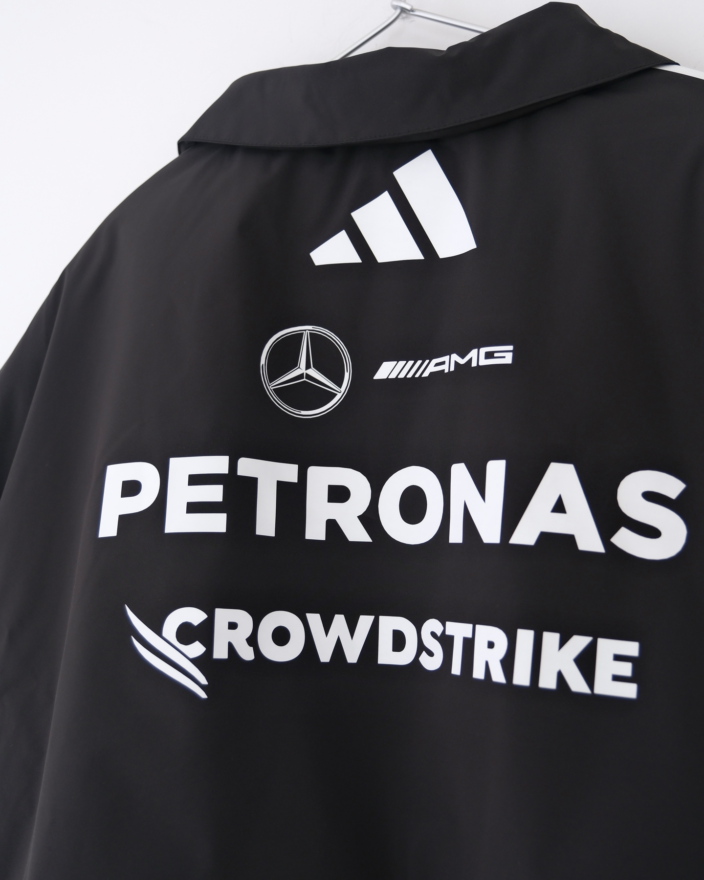 ADIDAS メルセデスAMG F1 チームジャケット レーシングウエア パーカー ブラック ナイロン - 画像 6