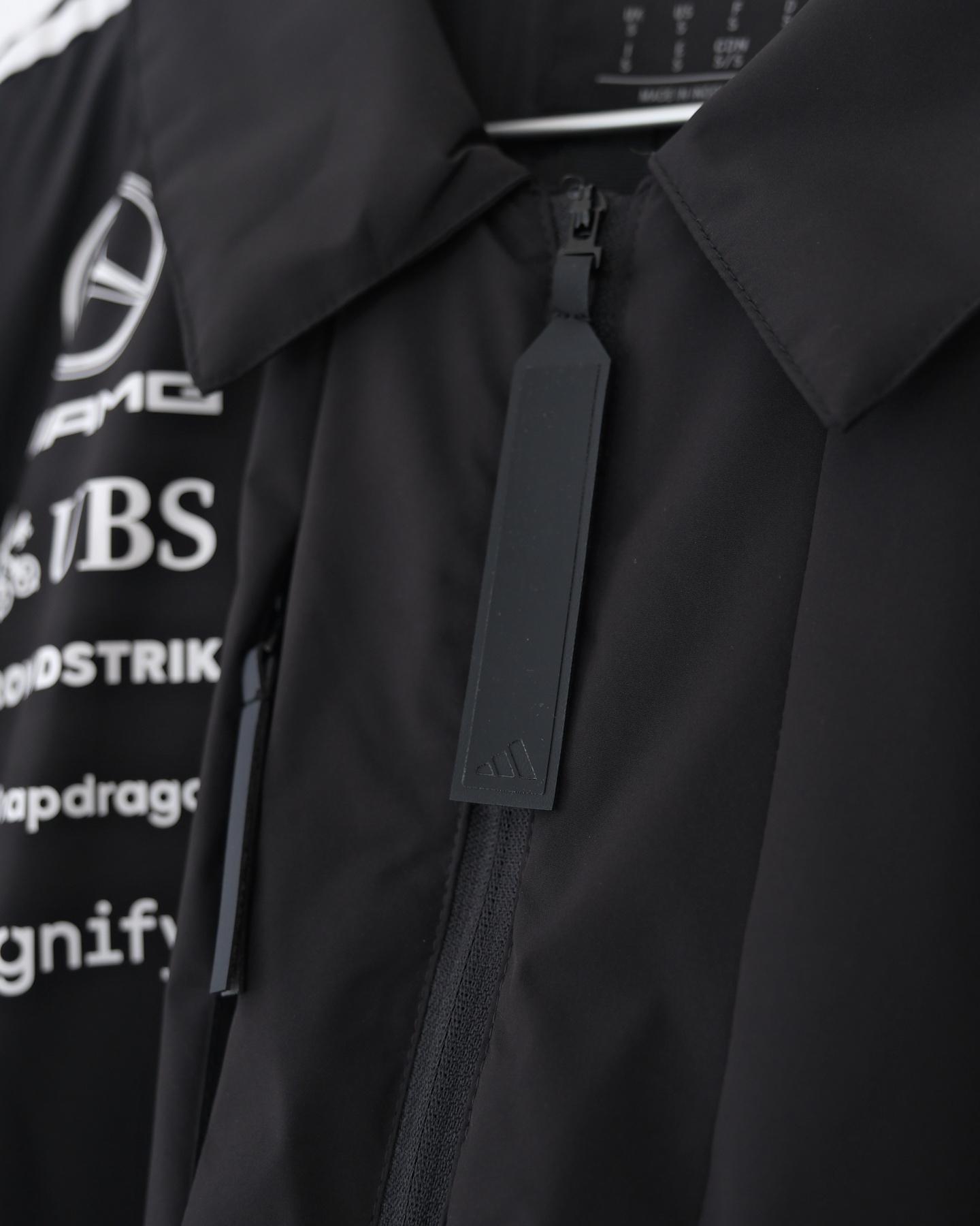ADIDAS メルセデスAMG F1 チームジャケット レーシングウエア パーカー ブラック ナイロン - 画像 9