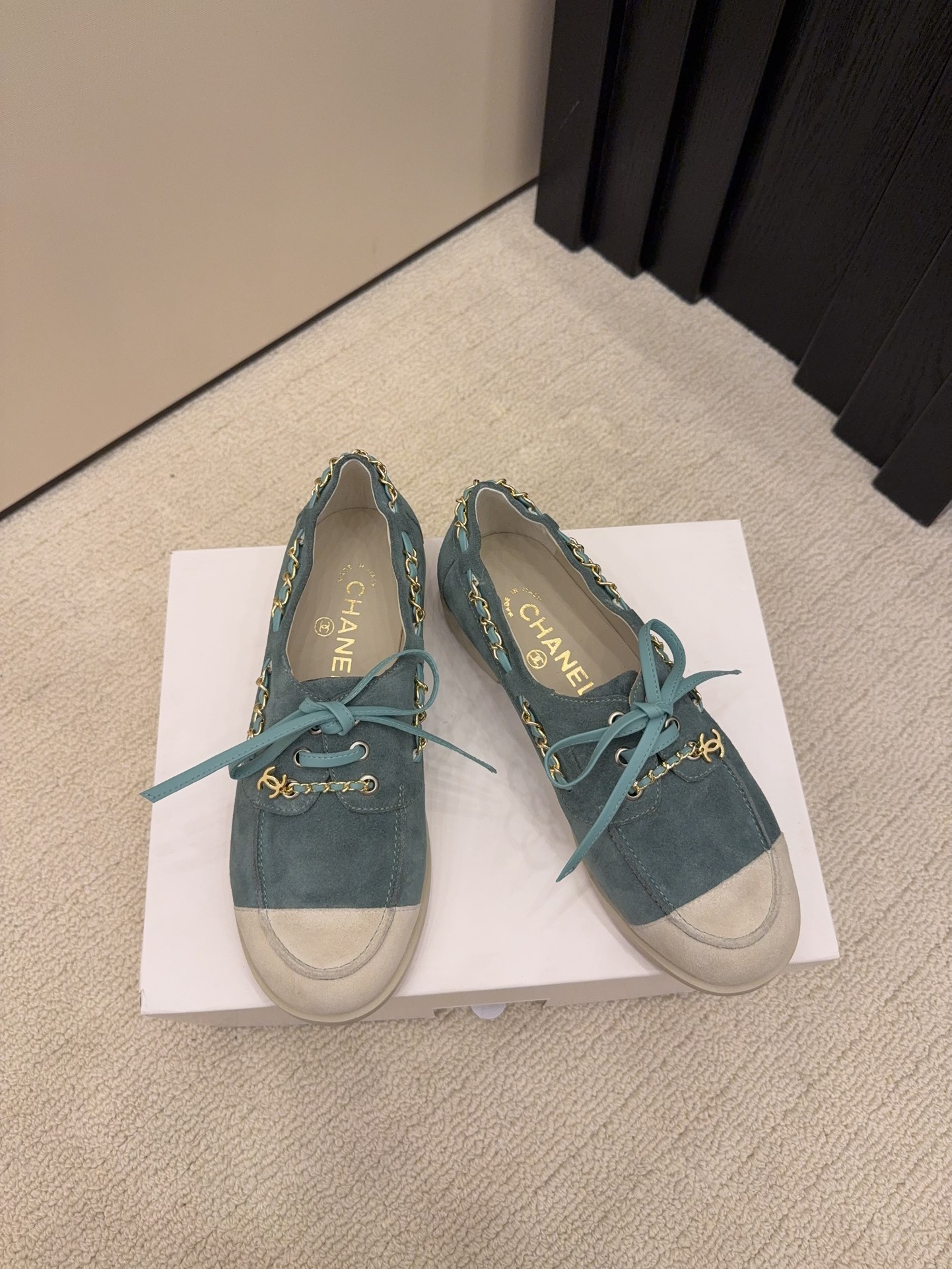 シャネル チャンルーズ レディース メンズ 兼用 ローファー 通勤 通学 2WAY 軽量 ブルー - 画像 2