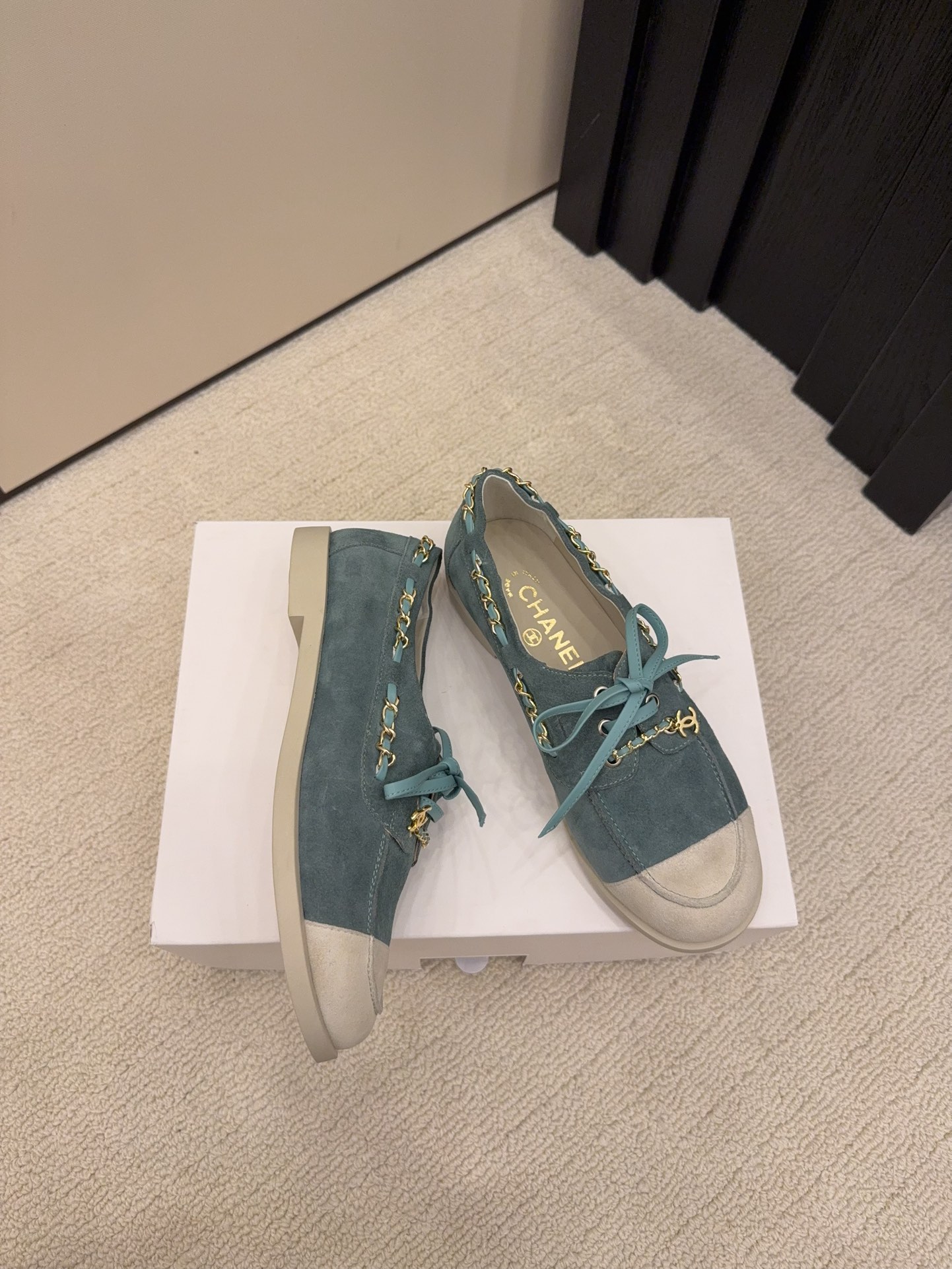 シャネル チャンルーズ レディース メンズ 兼用 ローファー 通勤 通学 2WAY 軽量 ブルー - 画像 3