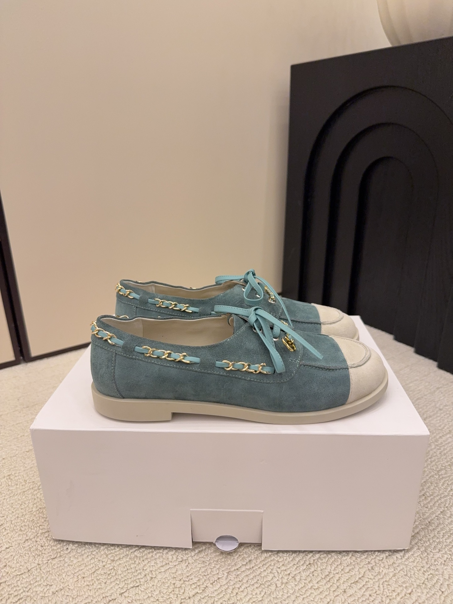 シャネル チャンルーズ レディース メンズ 兼用 ローファー 通勤 通学 2WAY 軽量 ブルー - 画像 4