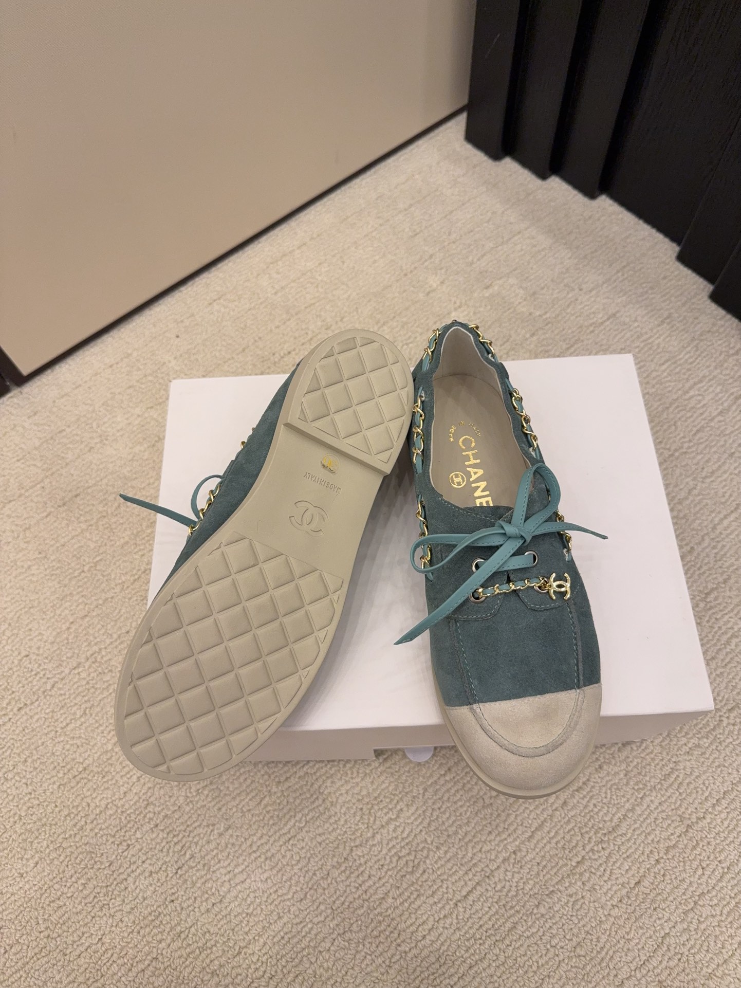 シャネル チャンルーズ レディース メンズ 兼用 ローファー 通勤 通学 2WAY 軽量 ブルー - 画像 5