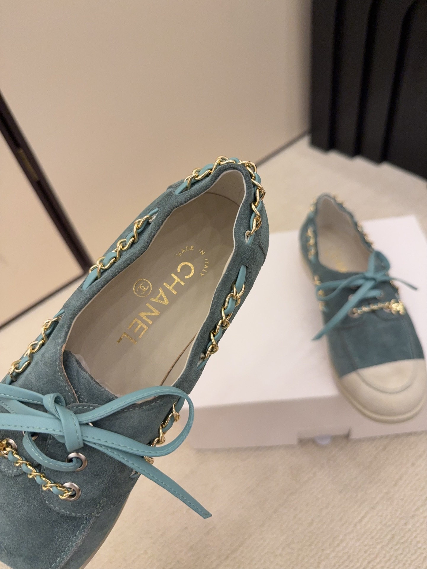 シャネル チャンルーズ レディース メンズ 兼用 ローファー 通勤 通学 2WAY 軽量 ブルー - 画像 6