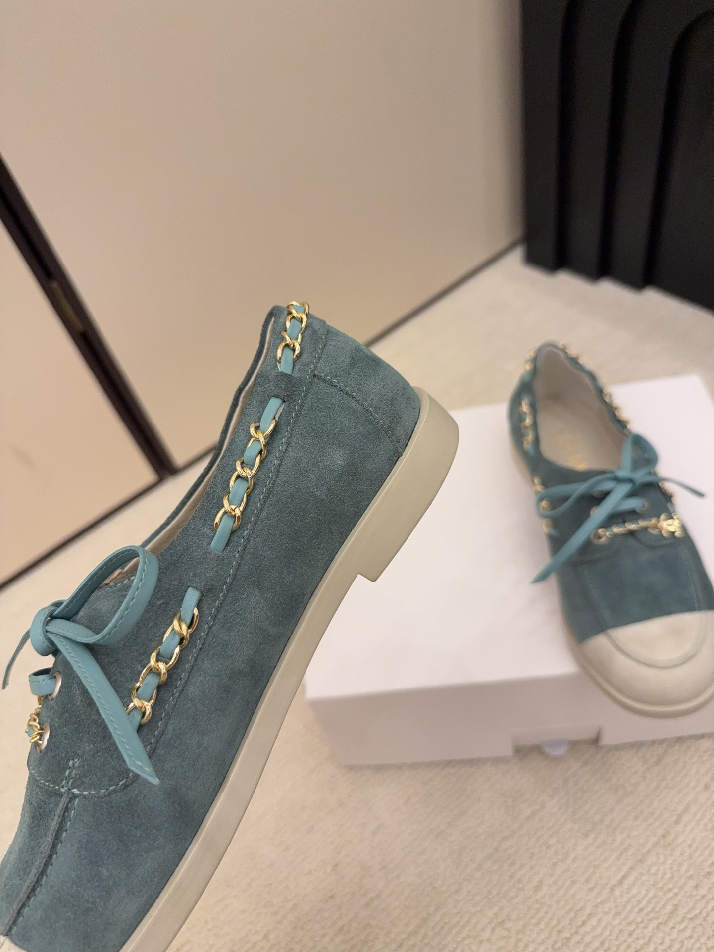 シャネル チャンルーズ レディース メンズ 兼用 ローファー 通勤 通学 2WAY 軽量 ブルー - 画像 7