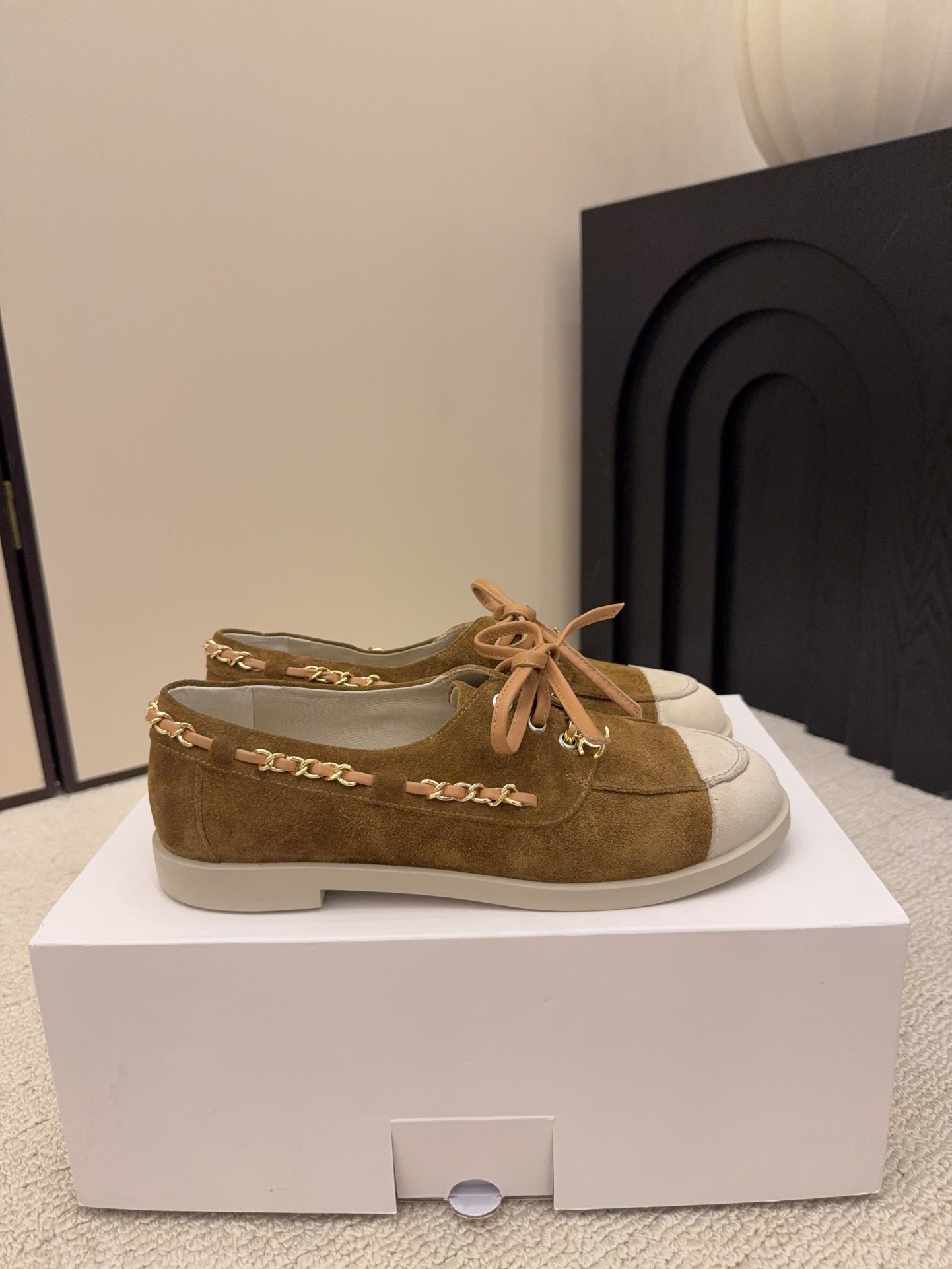 シャネル シューズ レディース メンズ 兼用 デコネイビー シンプル ブラウン 2WAY 丸洗いOK 黒 ホワイト 靴 - 画像 6