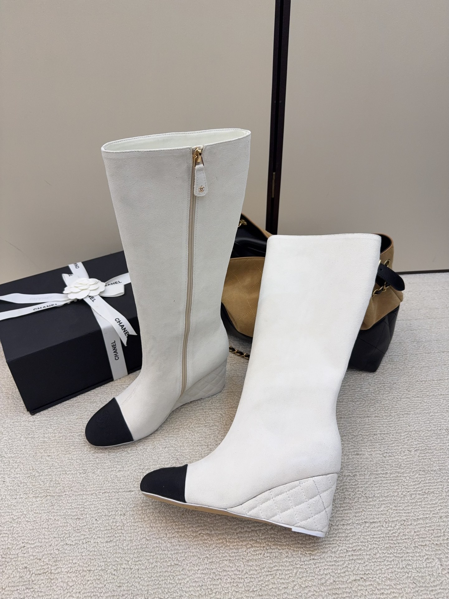 シャネル キャップシューズ レディース メンズ 兼用 ファッション シンプル 白 黒 36C - 画像 4