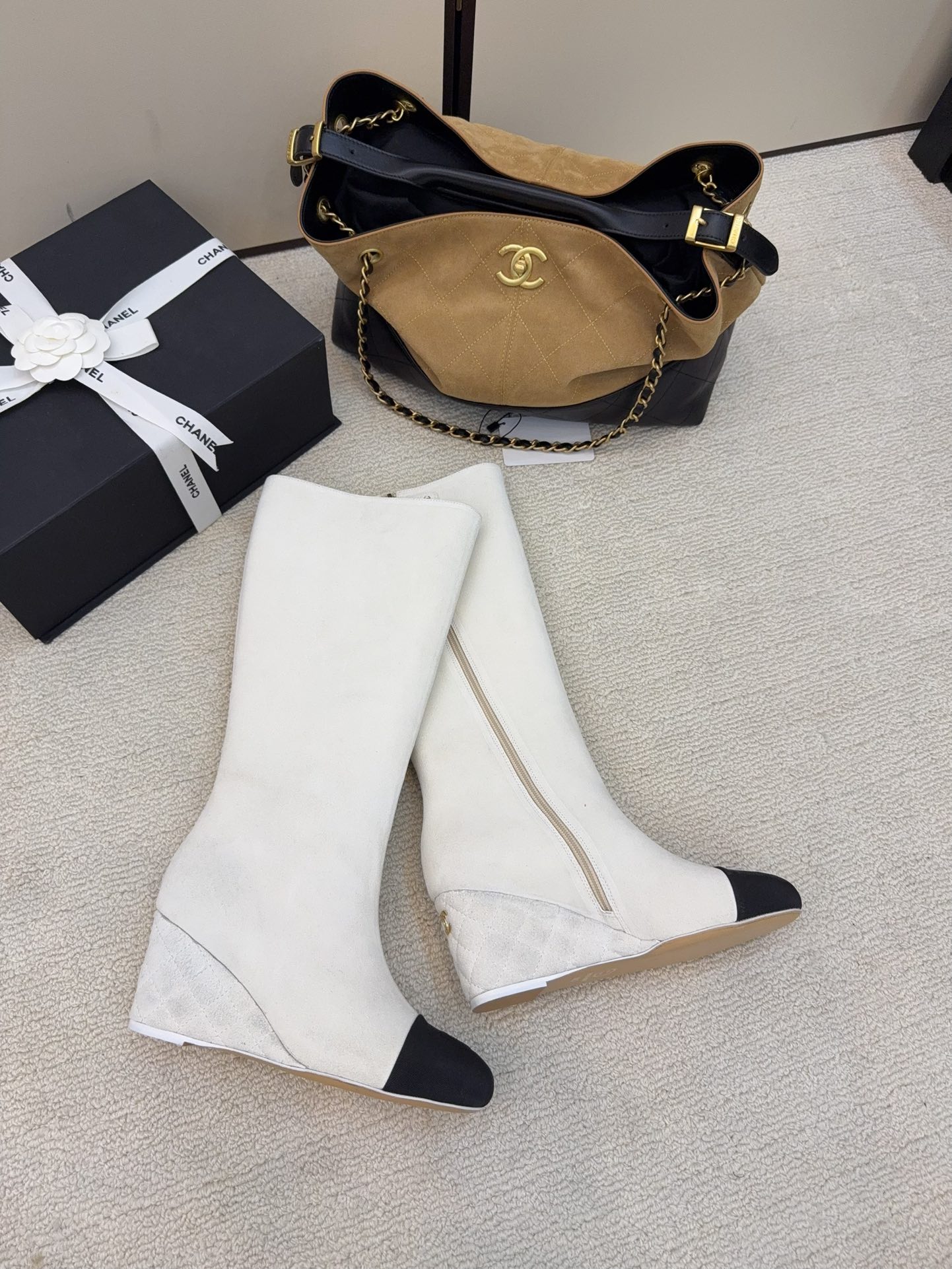 シャネル キャップシューズ レディース メンズ 兼用 ファッション シンプル 白 黒 36C - 画像 7