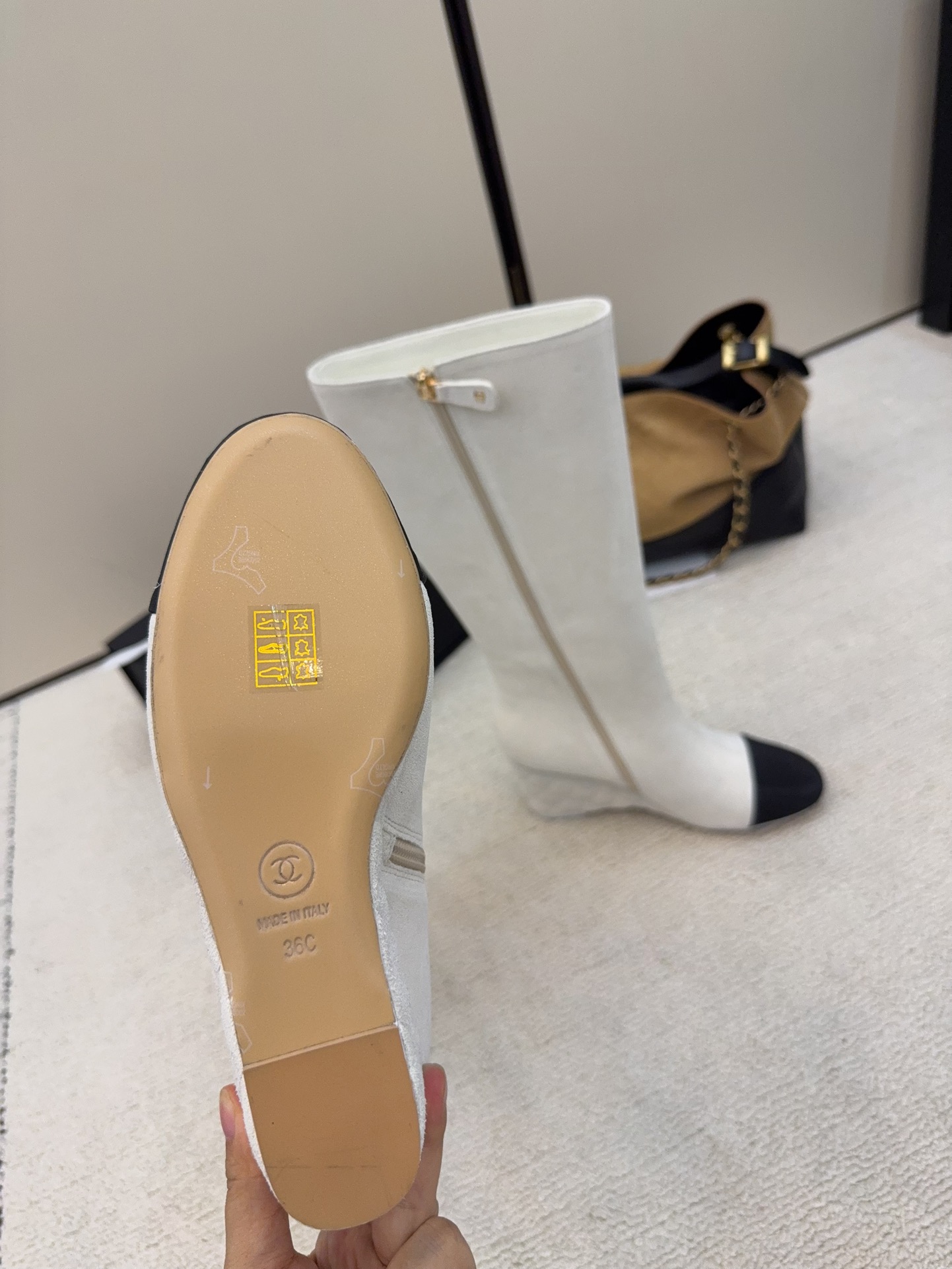 シャネル キャップシューズ レディース メンズ 兼用 ファッション シンプル 白 黒 36C - 画像 9