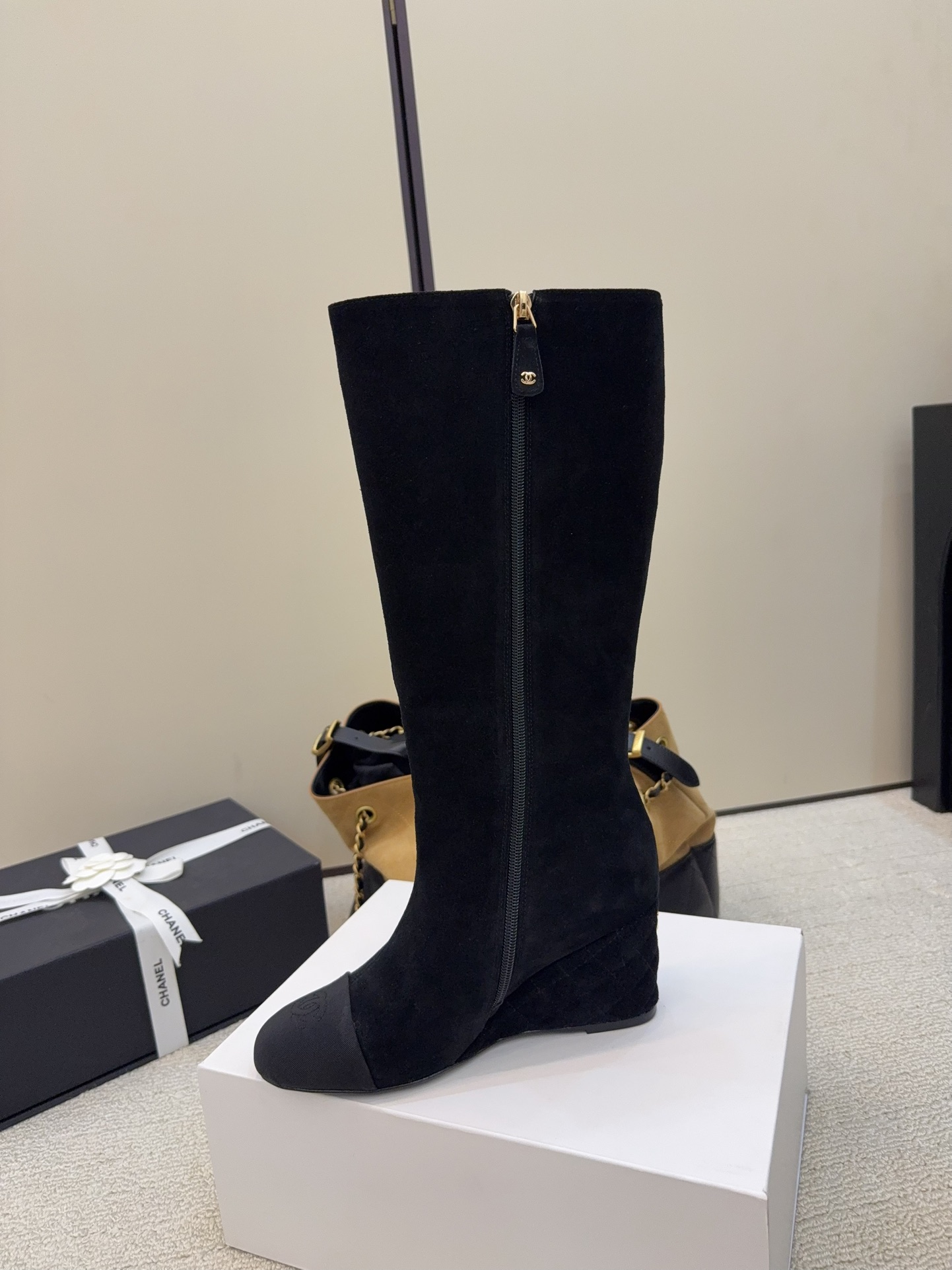 シャネル ブーツ レディース メンズ 兼用 通勤 通学 レトロ 黒 37 - 画像 6