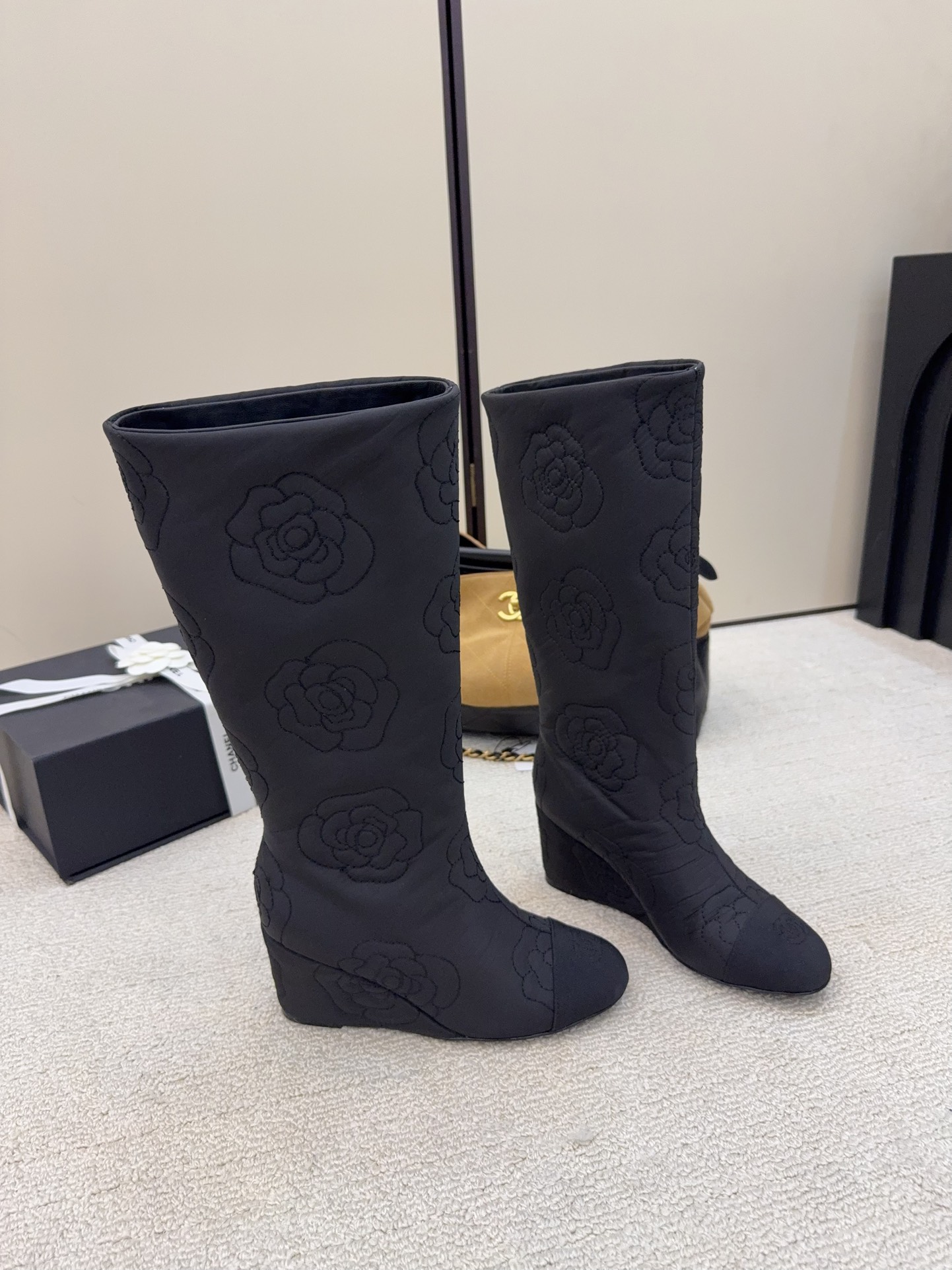 シャネル シャネル ロングブーツ レディース メンズ兼用 通勤 通学 北欧風 レトロ 黒 38C - 画像 2