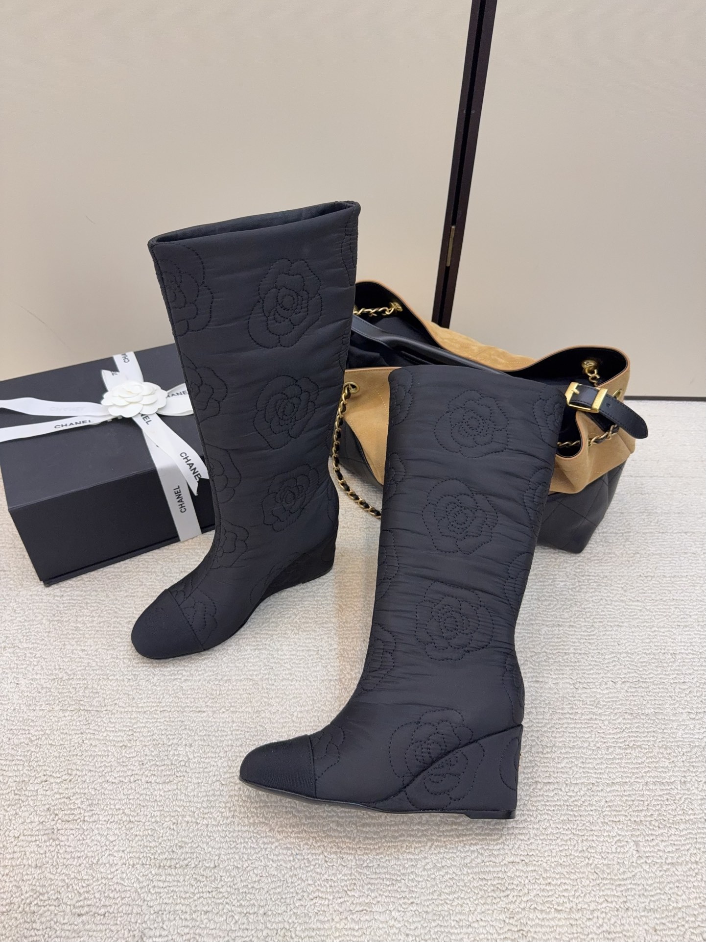 シャネル シャネル ロングブーツ レディース メンズ兼用 通勤 通学 北欧風 レトロ 黒 38C - 画像 3