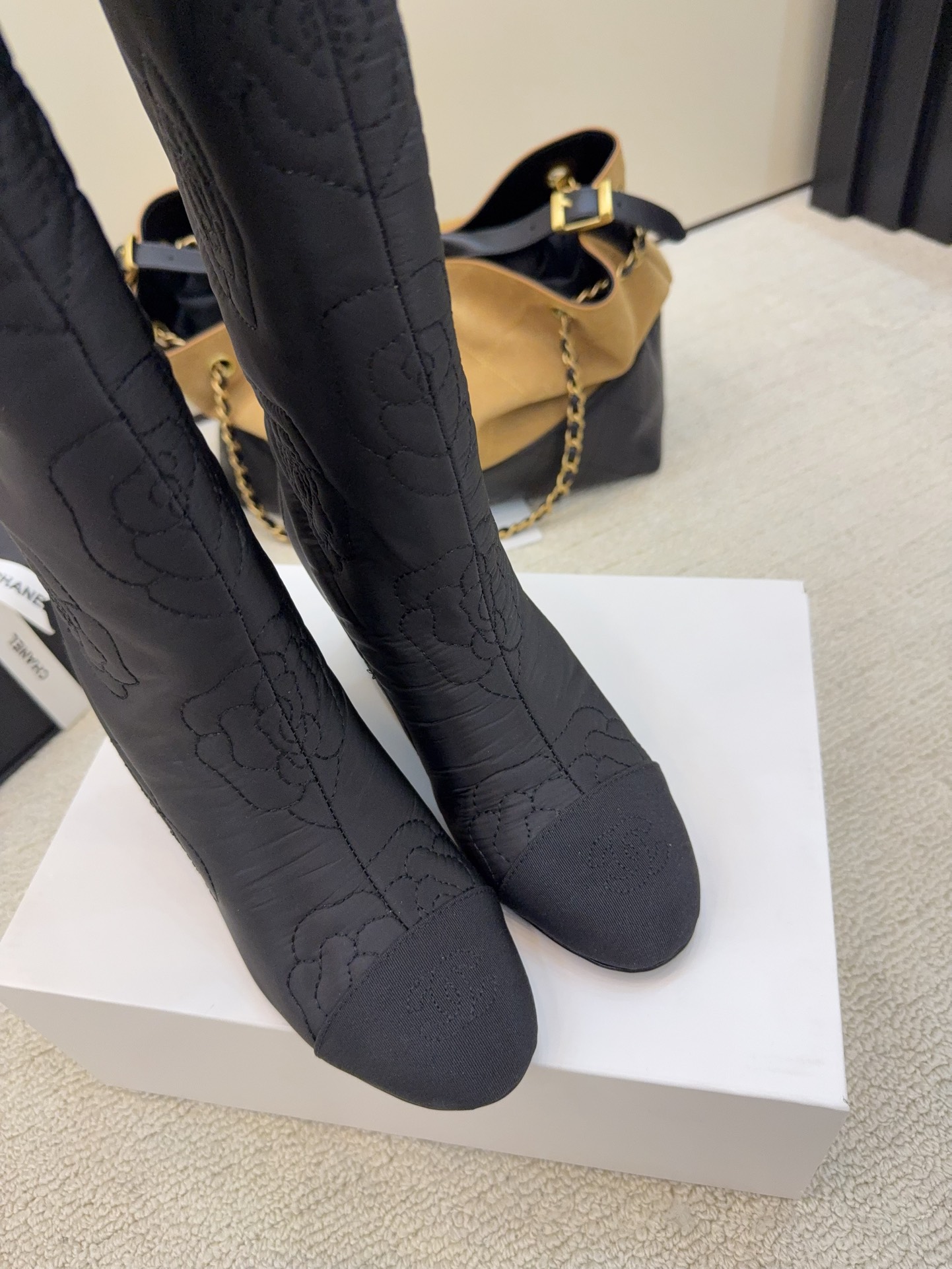 シャネル シャネル ロングブーツ レディース メンズ兼用 通勤 通学 北欧風 レトロ 黒 38C - 画像 6