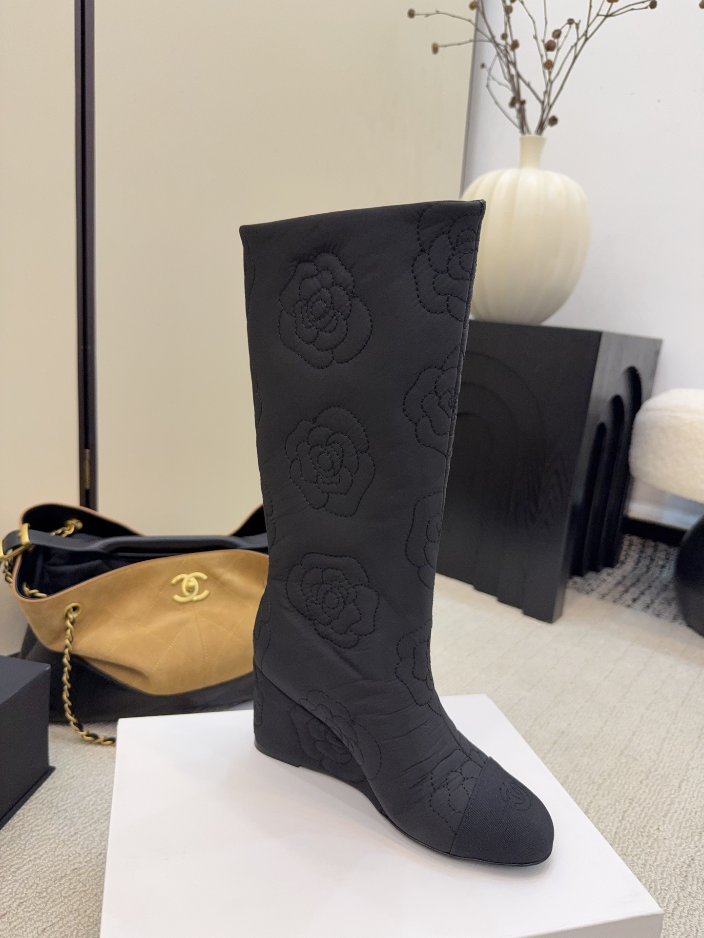 シャネル シャネル ロングブーツ レディース メンズ兼用 通勤 通学 北欧風 レトロ 黒 38C - 画像 7