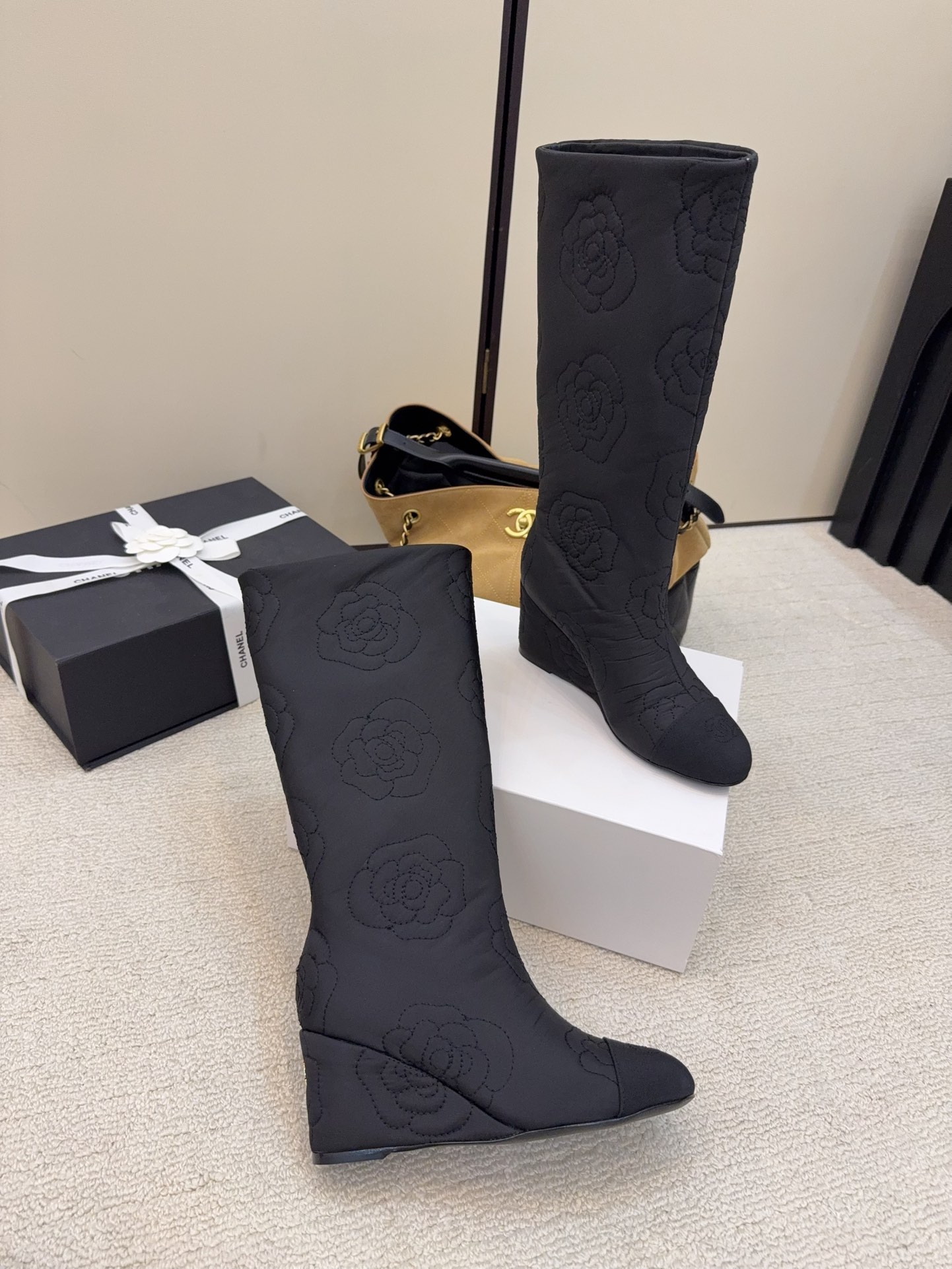 シャネル シャネル ロングブーツ レディース メンズ兼用 通勤 通学 北欧風 レトロ 黒 38C - 画像 9