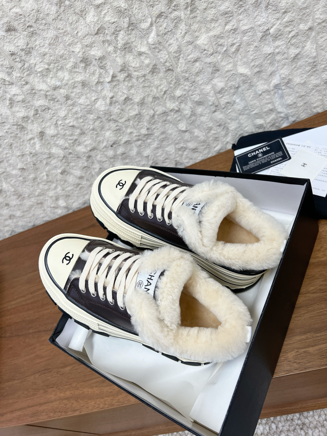 シャネル ローファー レディース メンズ 兼用 軽量 保温 通勤 スニーカー 黒 ホワイト - 画像 4