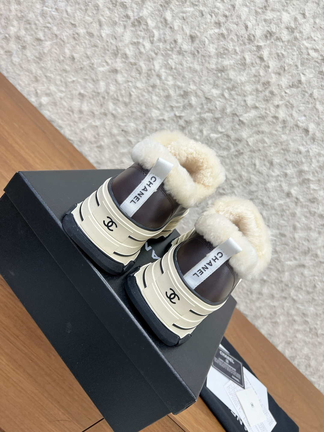 シャネル ローファー レディース メンズ 兼用 軽量 保温 通勤 スニーカー 黒 ホワイト - 画像 6