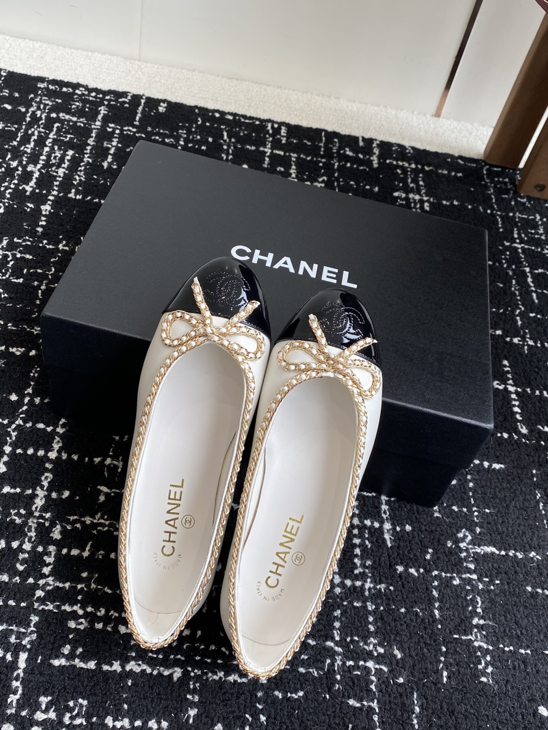 シャネル チェーン フラット レディース メンズ 兼用 通勤 通学 ファッション 白 黒 2色展開 - 画像 4