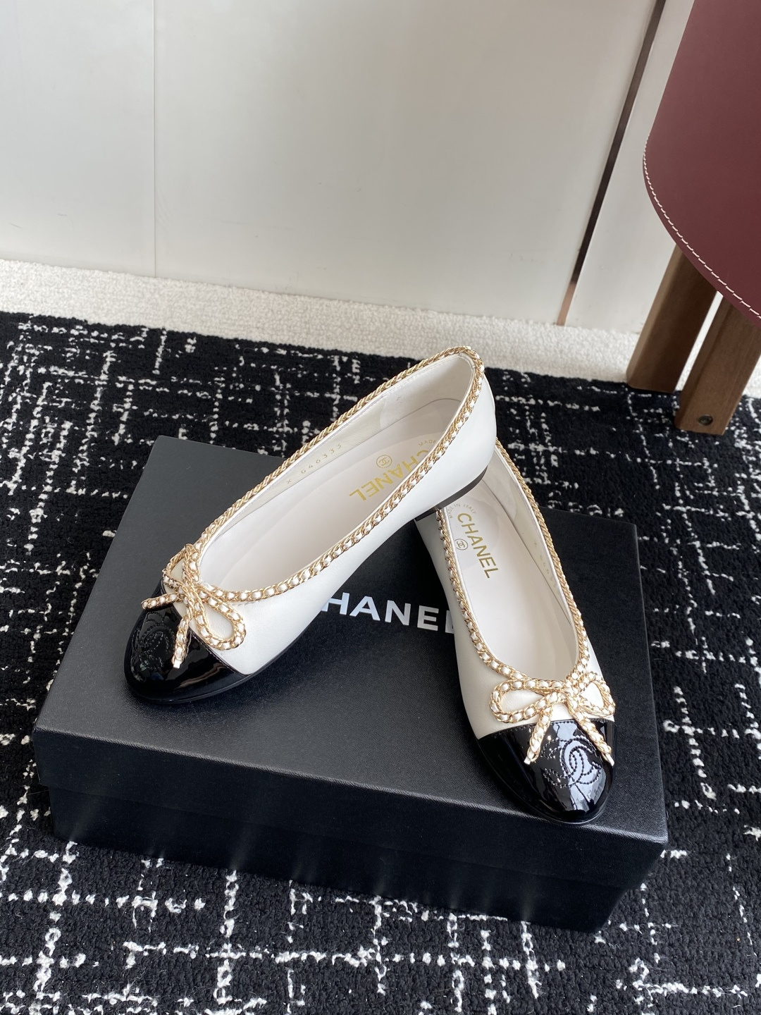 シャネル チェーン フラット レディース メンズ 兼用 通勤 通学 ファッション 白 黒 2色展開 - 画像 5
