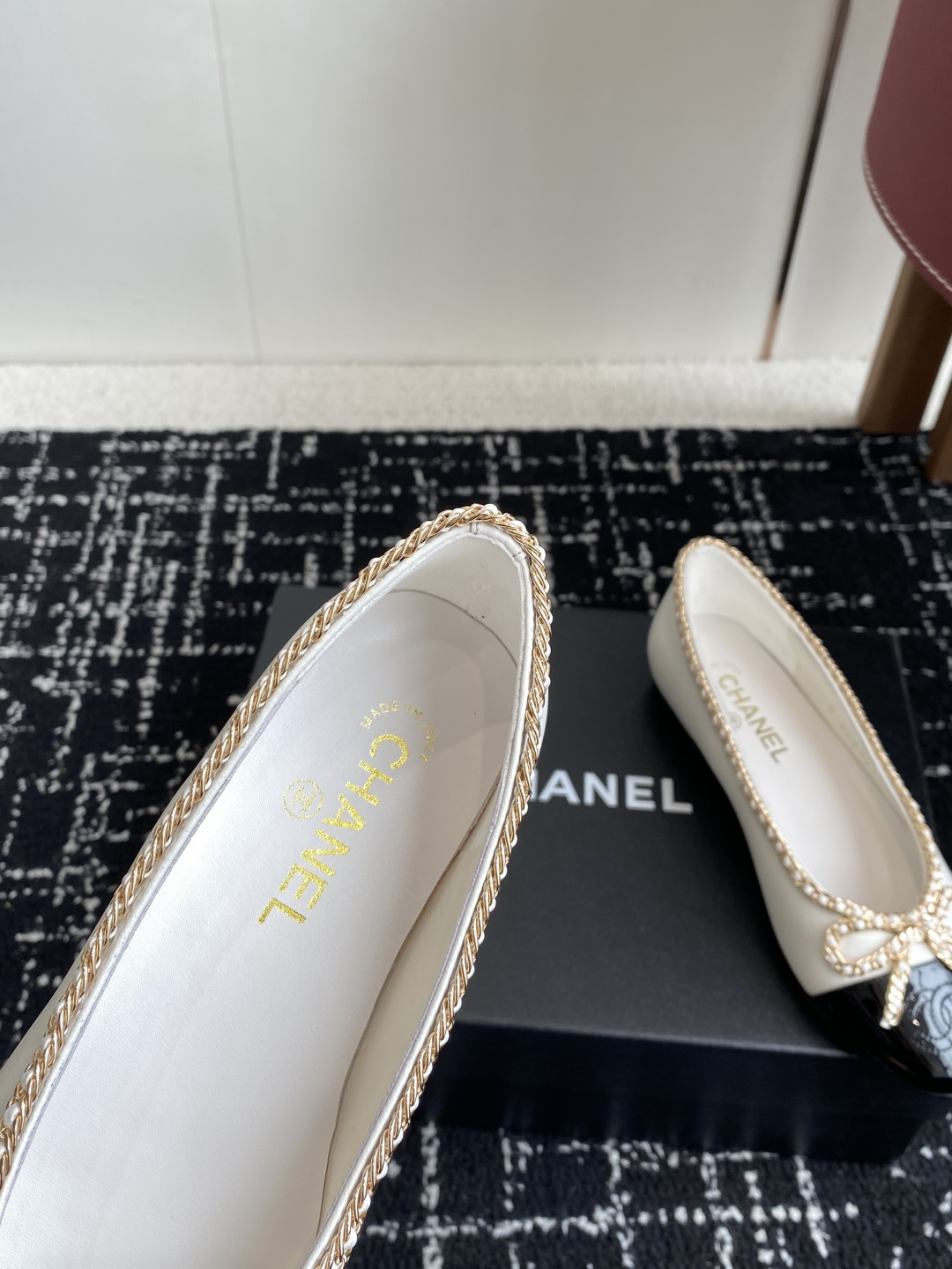 シャネル チェーン フラット レディース メンズ 兼用 通勤 通学 ファッション 白 黒 2色展開 - 画像 8