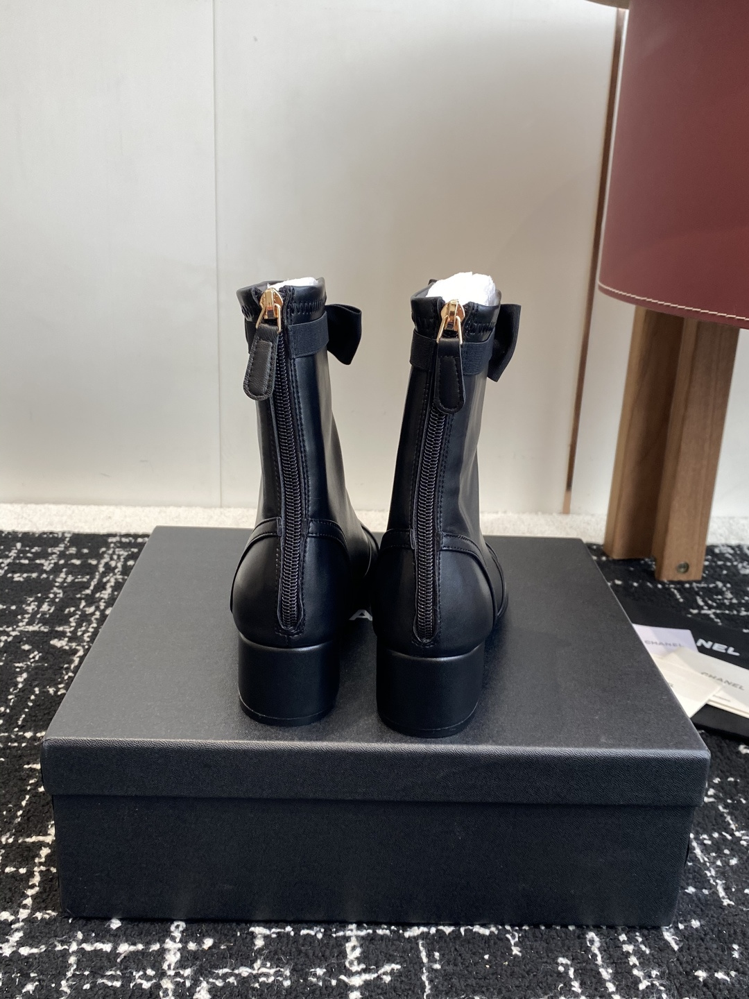 シャネル シューズ ブーツ レディース メンズ兼用 通勤 通学 軽量 撥水 ブラック 36C - 画像 8