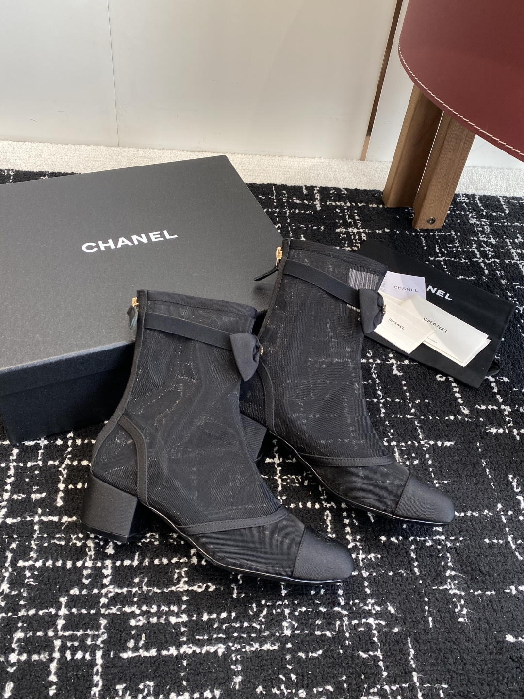 シャネル シューズ ブーツ レディース メンズ 兼用 ファッション ファッション ブーツ ブラック 靴 36C - 画像 4