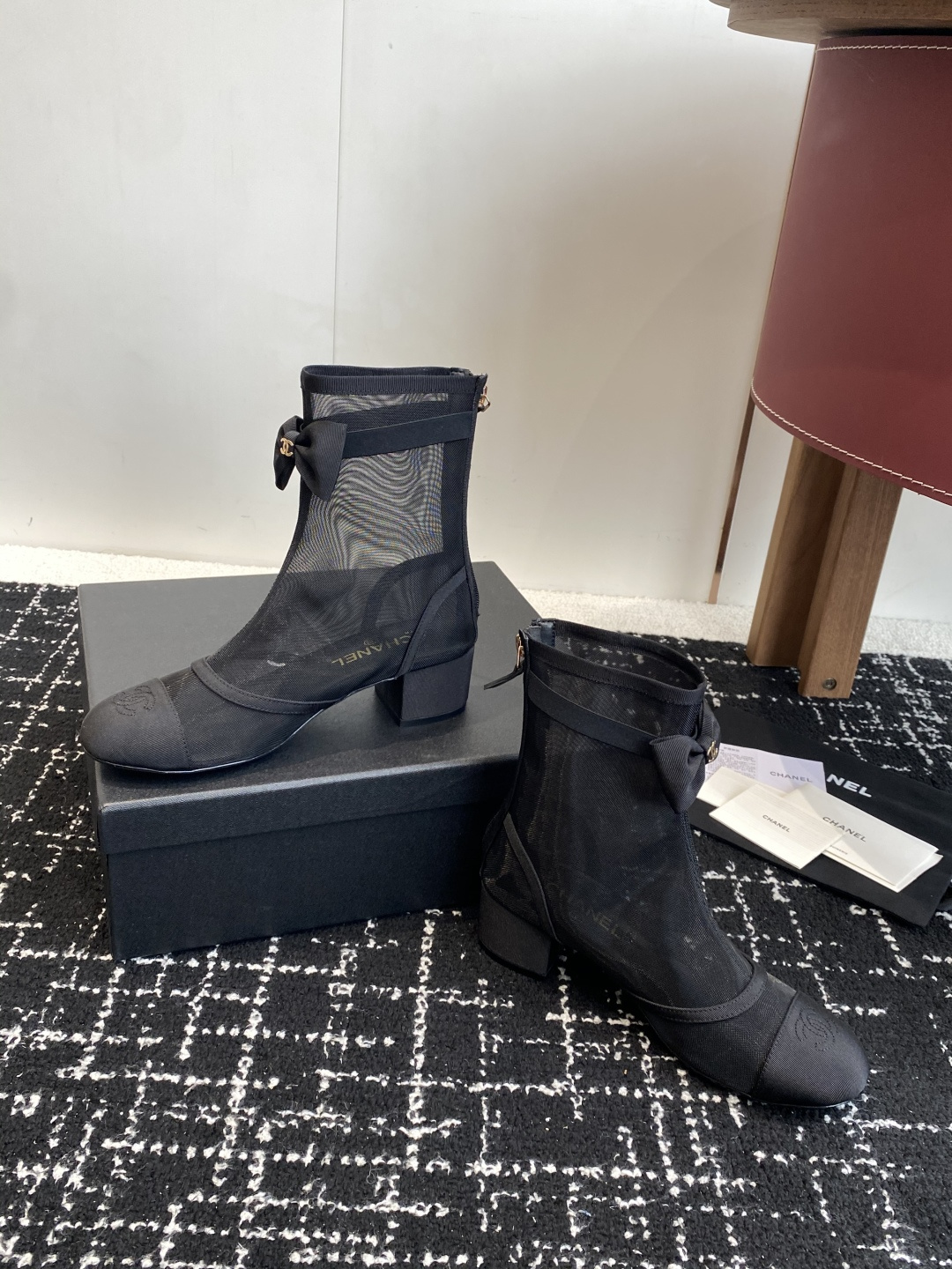 シャネル シューズ ブーツ レディース メンズ 兼用 ファッション ファッション ブーツ ブラック 靴 36C - 画像 5