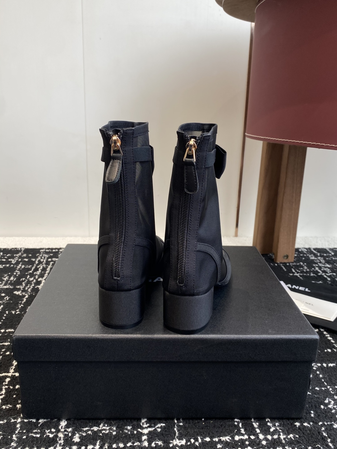 シャネル シューズ ブーツ レディース メンズ 兼用 ファッション ファッション ブーツ ブラック 靴 36C - 画像 8