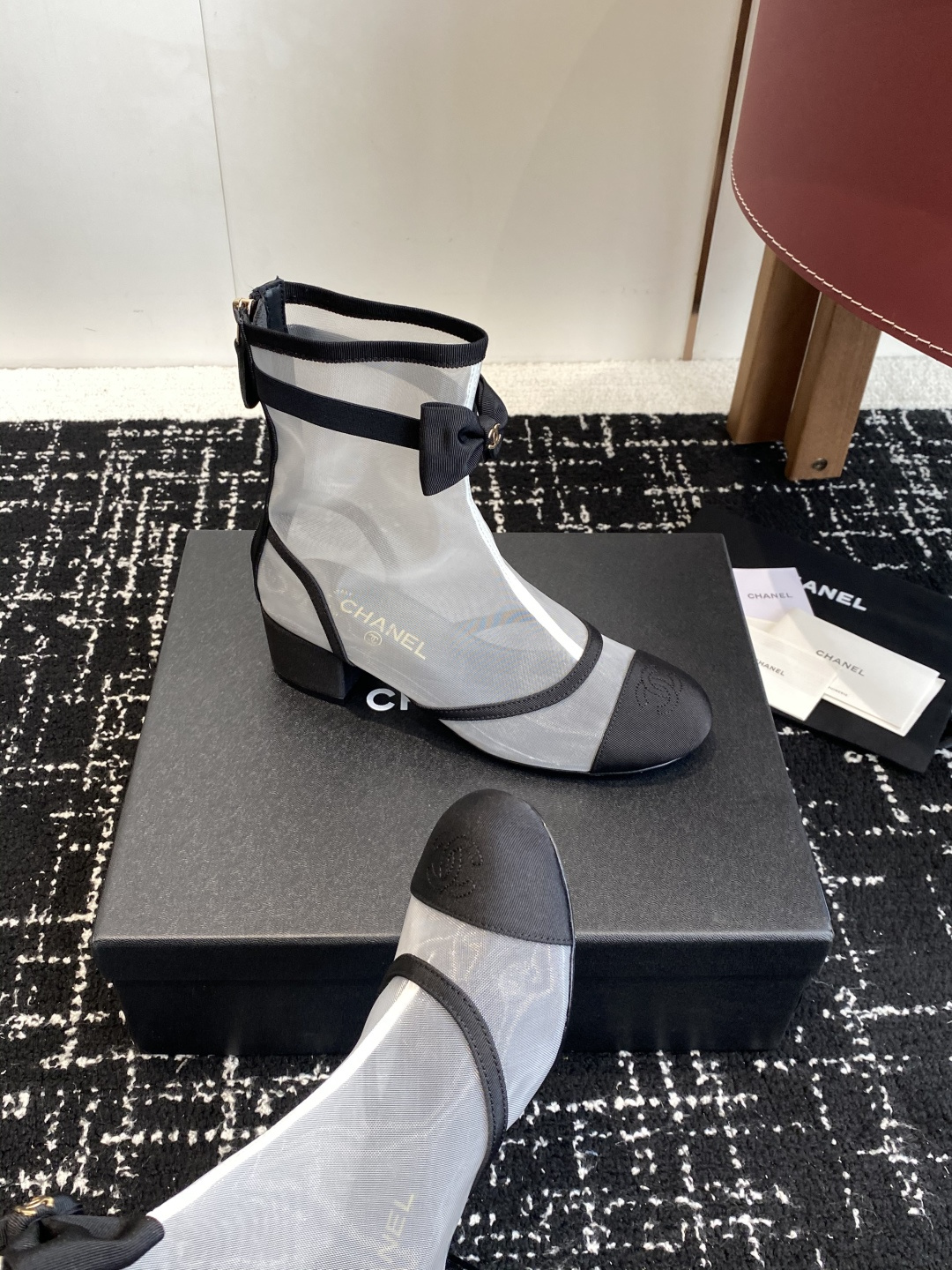 CHANEL シャネル フラットシューズ 本革 軽量 ファッション ブラック - 画像 6