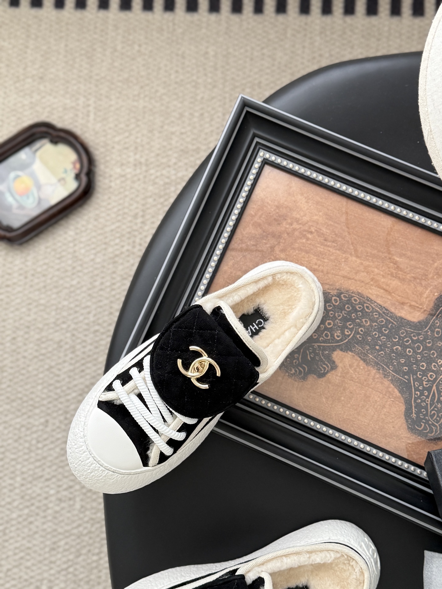 シャネル ローファー レディース メンズ 兼用 通勤 通学 ファッション 黒 白 - 画像 8