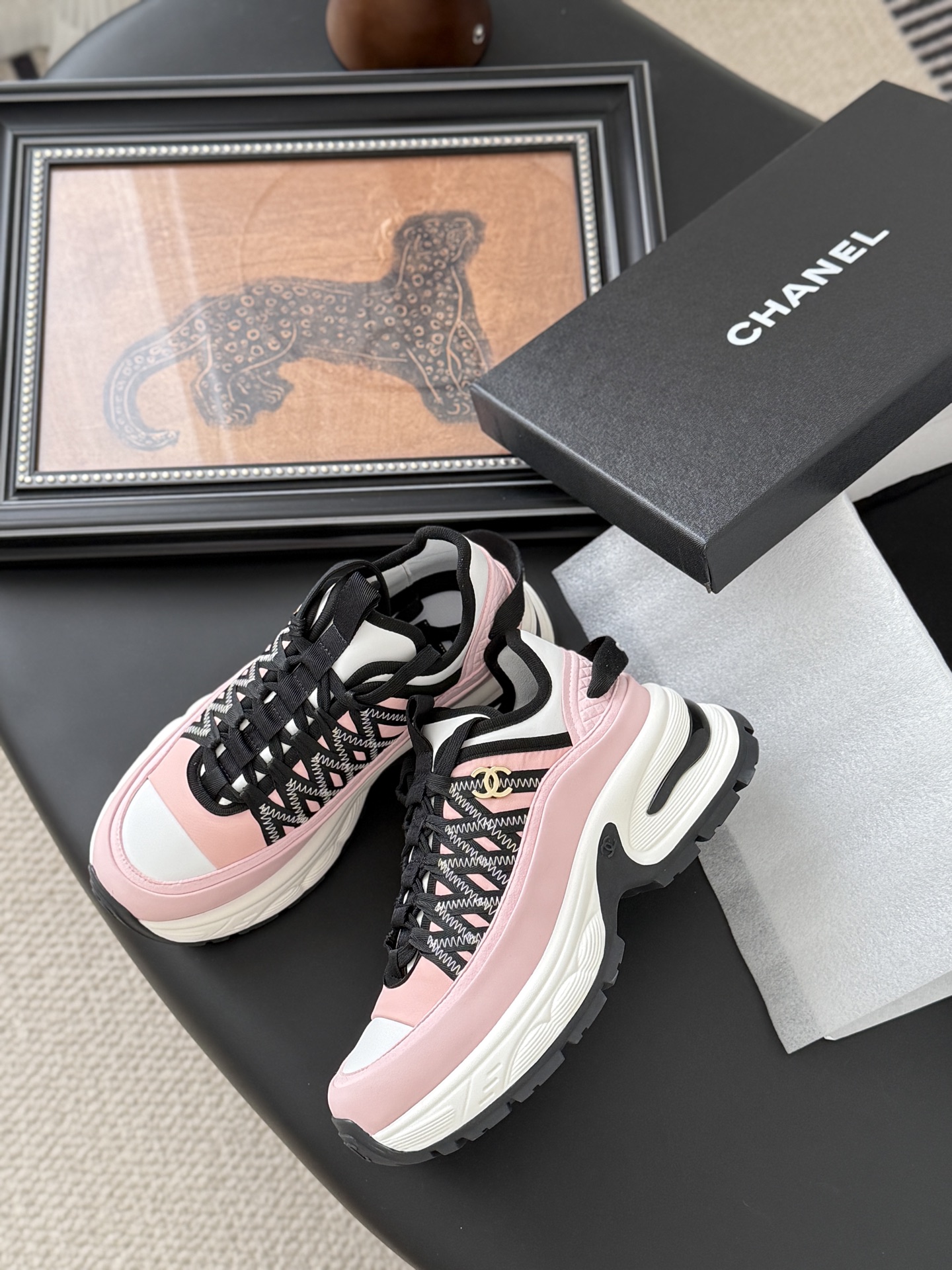 シャネル レディース メンズ 兼用 シューズ ファッション レディース メンズ 兼用 スニーカー ピンク ホワイト ブラック 吸水速乾 通勤 通学 旅行 丸洗いOK 黒 白 ベージュ - 画像 4