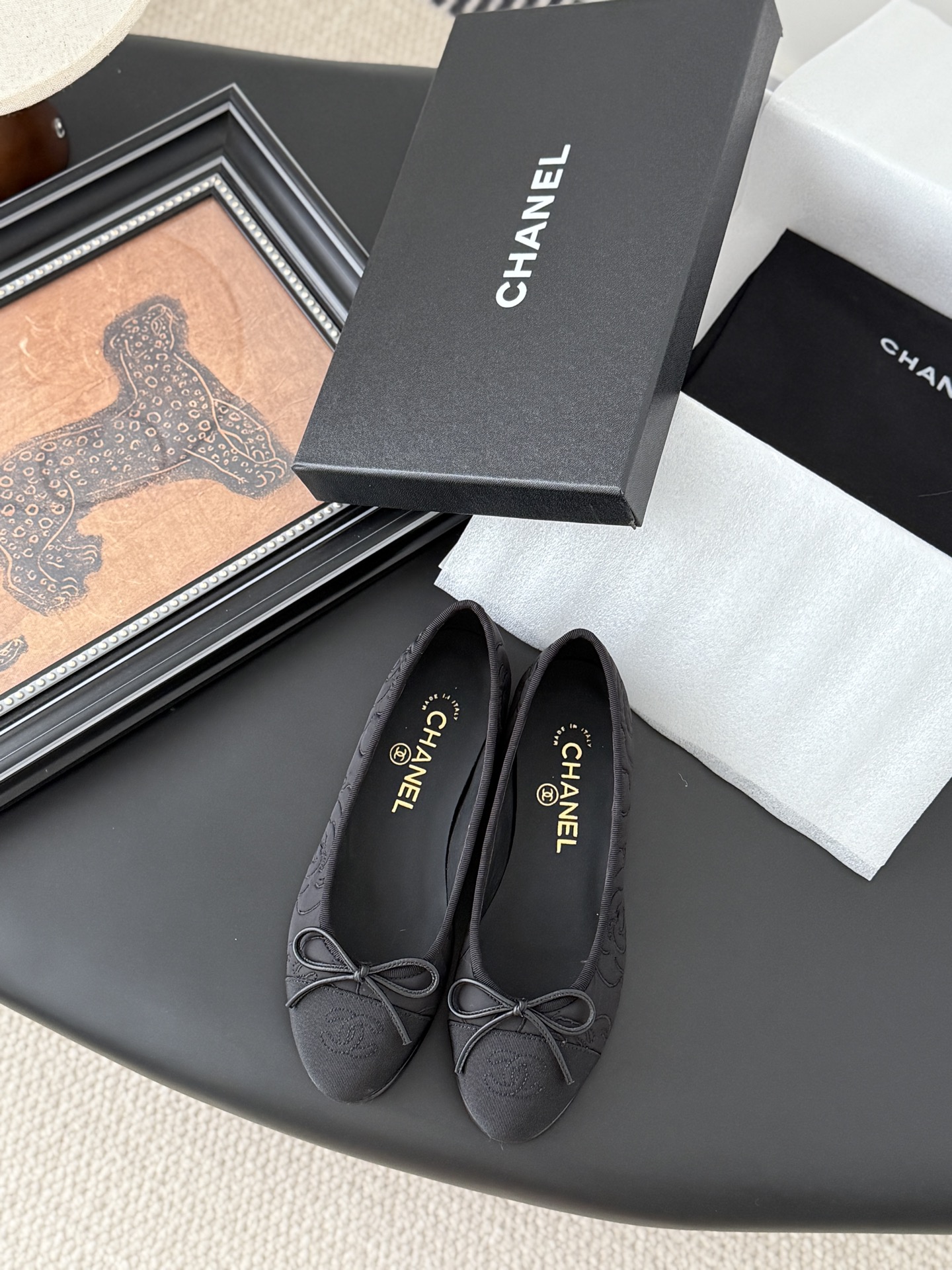 シャネル チャンネル フラットシューズ レディース メンズ 兼用 通勤 通学 黒 2WAY 体型カバー 961716