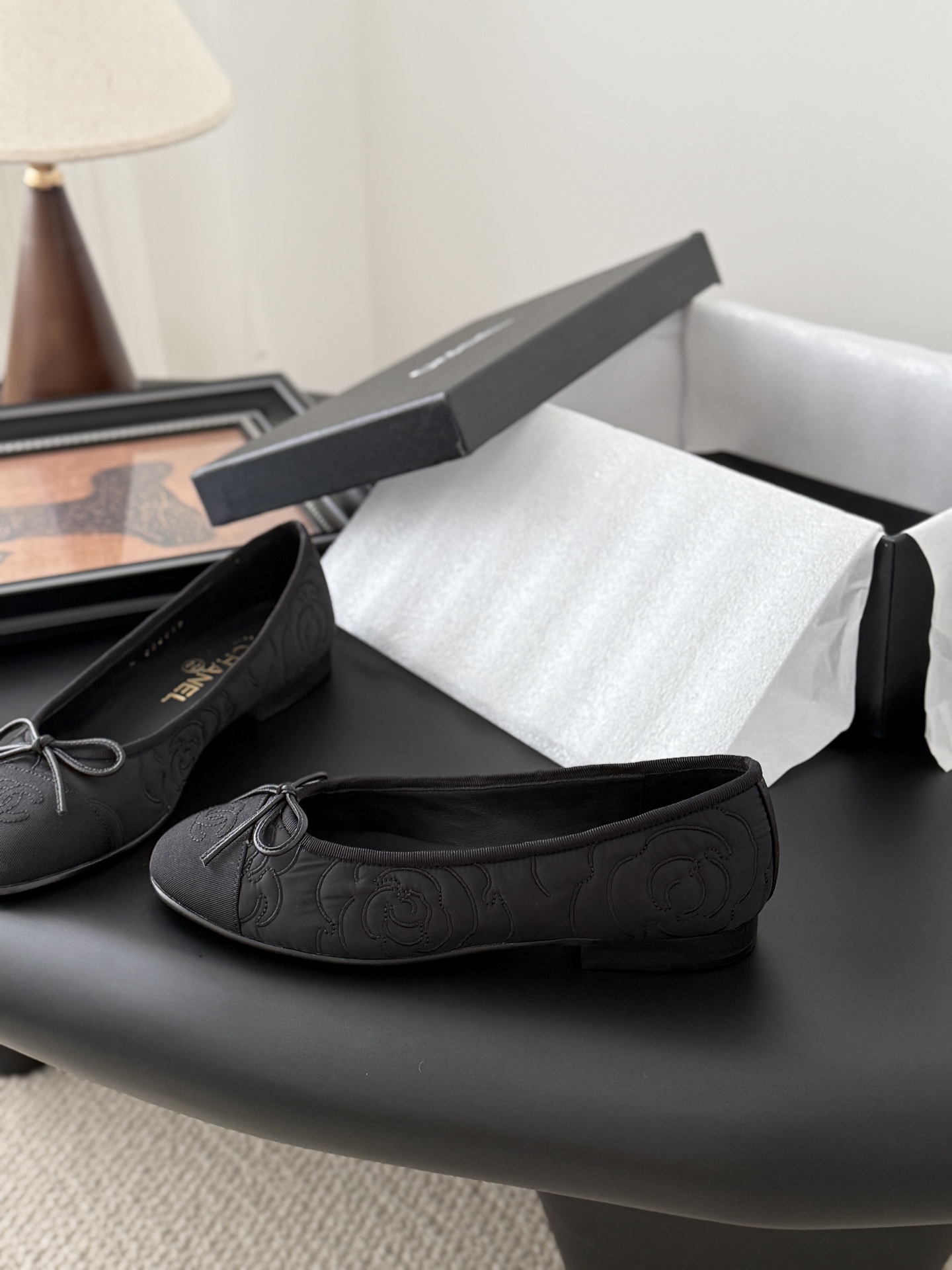 シャネル チャンネル フラットシューズ レディース メンズ 兼用 通勤 通学 黒 2WAY 体型カバー 961716 - 画像 2