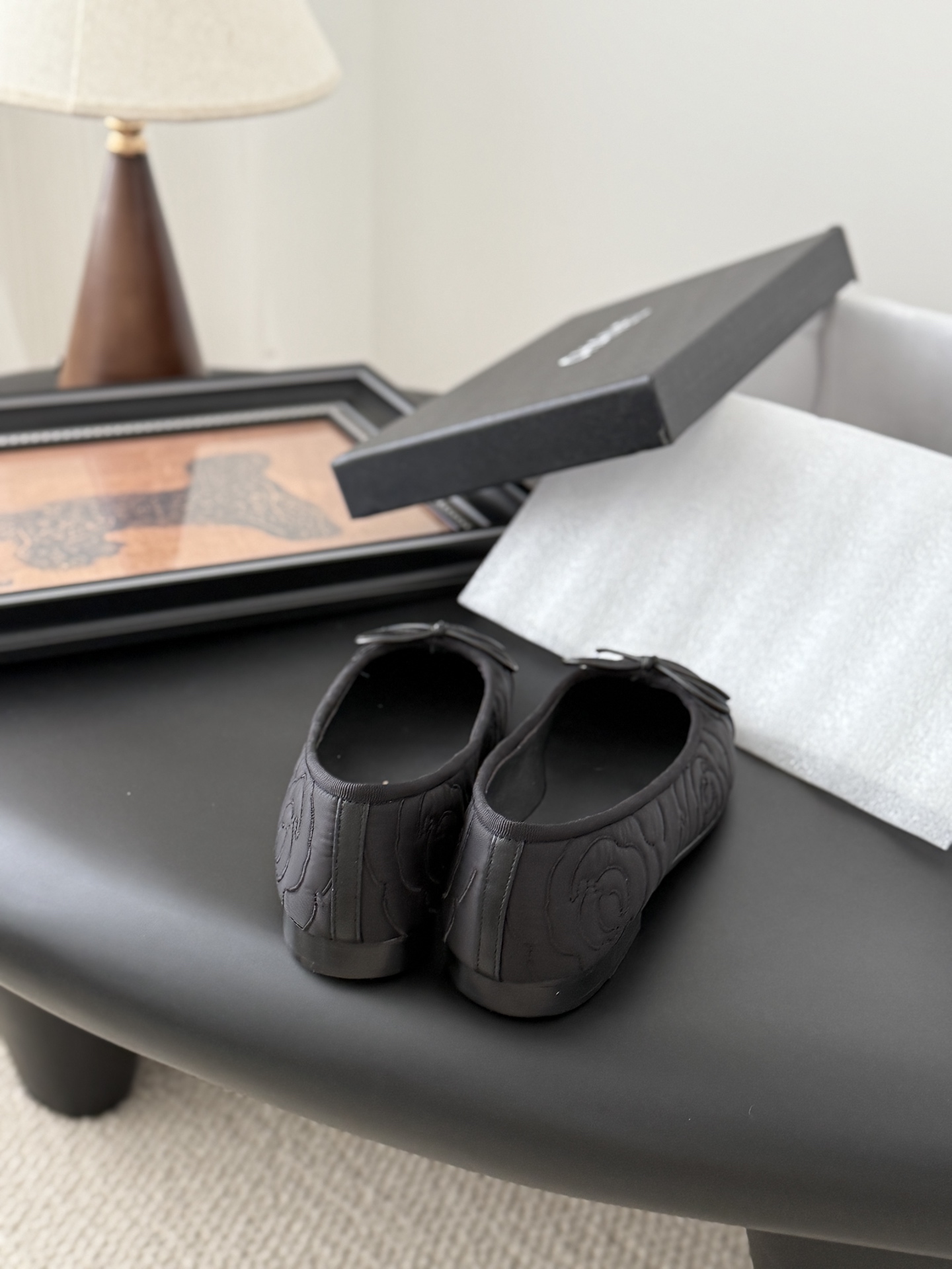 シャネル チャンネル フラットシューズ レディース メンズ 兼用 通勤 通学 黒 2WAY 体型カバー 961716 - 画像 3