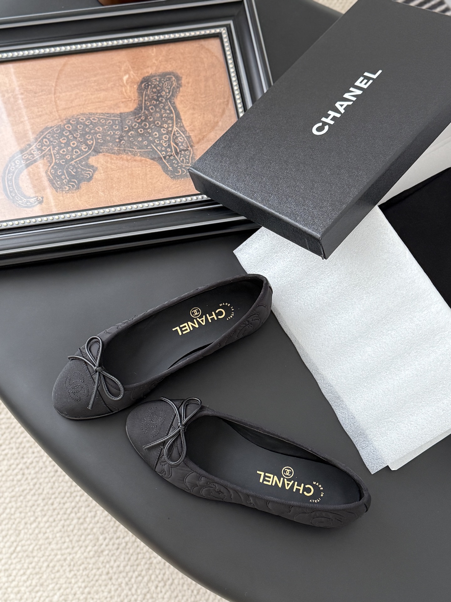 シャネル チャンネル フラットシューズ レディース メンズ 兼用 通勤 通学 黒 2WAY 体型カバー 961716 - 画像 6