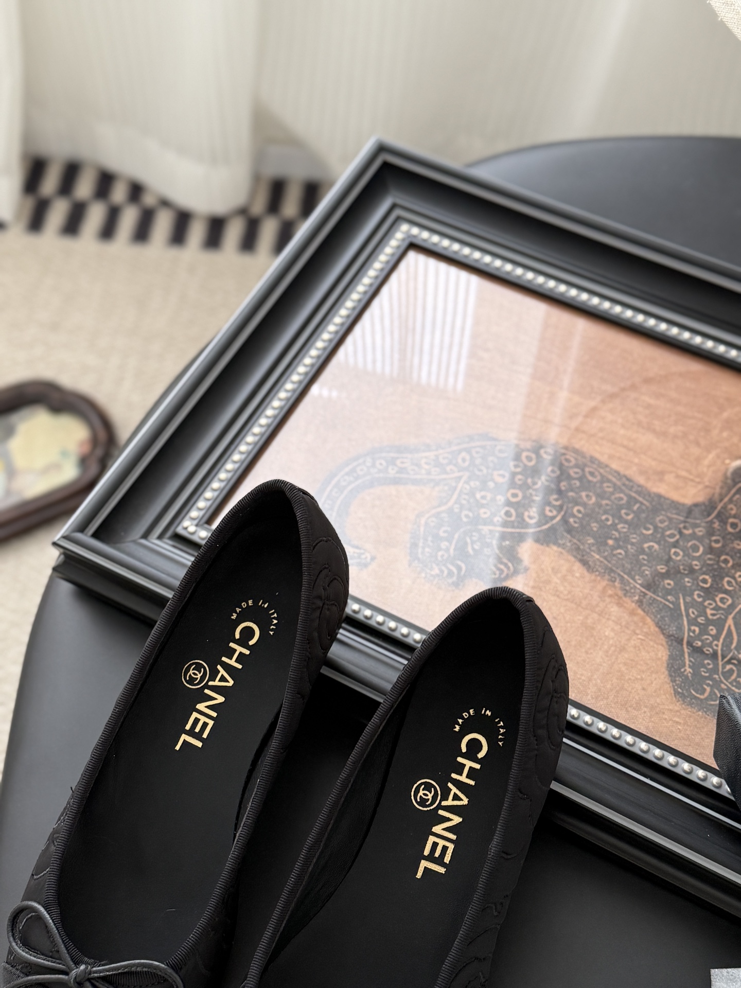 シャネル チャンネル フラットシューズ レディース メンズ 兼用 通勤 通学 黒 2WAY 体型カバー 961716 - 画像 7