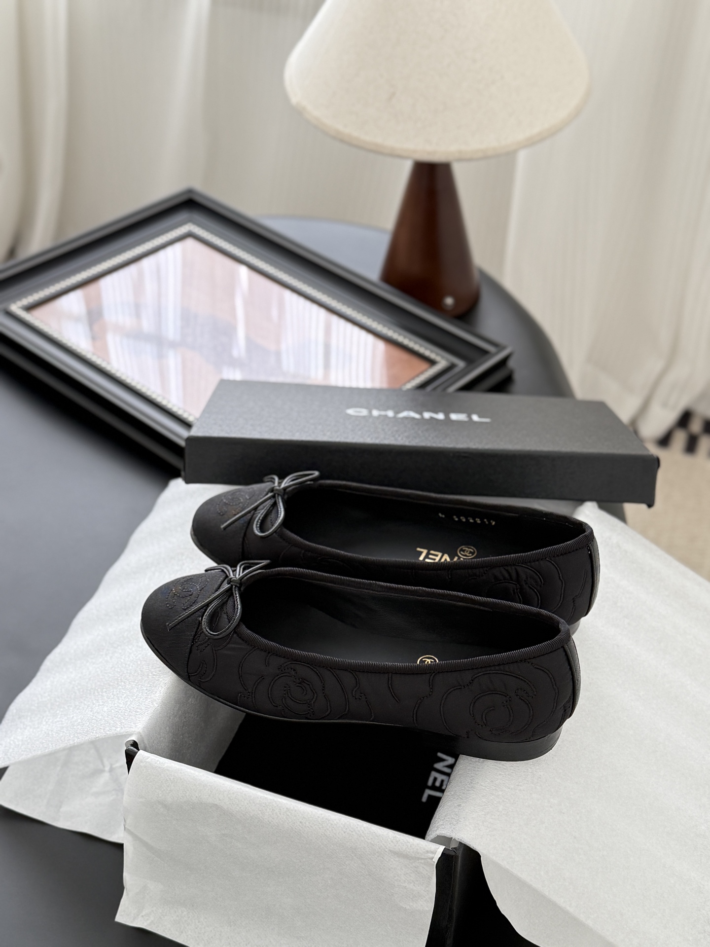 シャネル チャンネル フラットシューズ レディース メンズ 兼用 通勤 通学 黒 2WAY 体型カバー 961716 - 画像 9