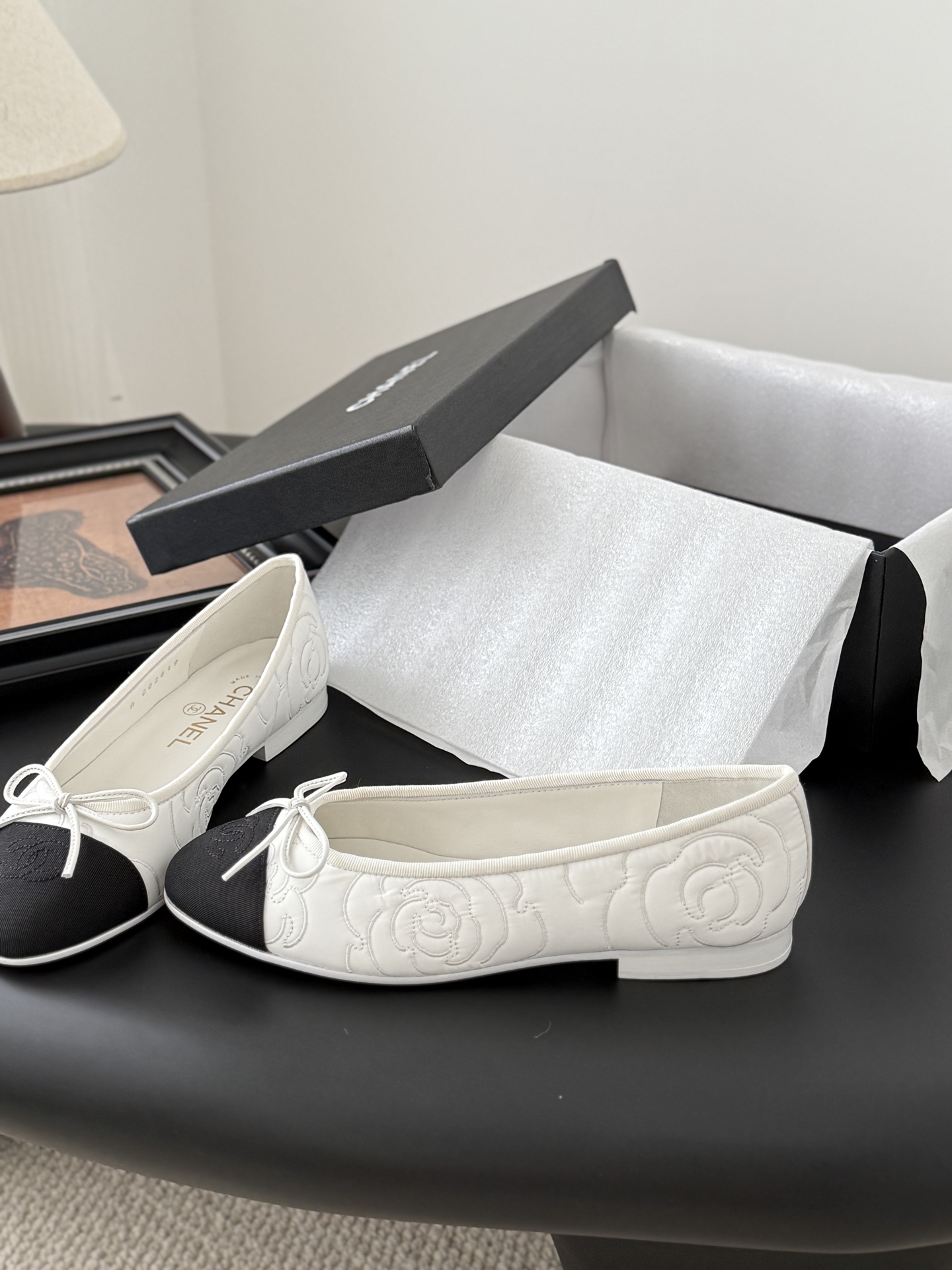 シャネル チャンネル シューズ フラット レディース メンズ 兼用 通勤 通学 北欧風 白 黒 - 画像 2
